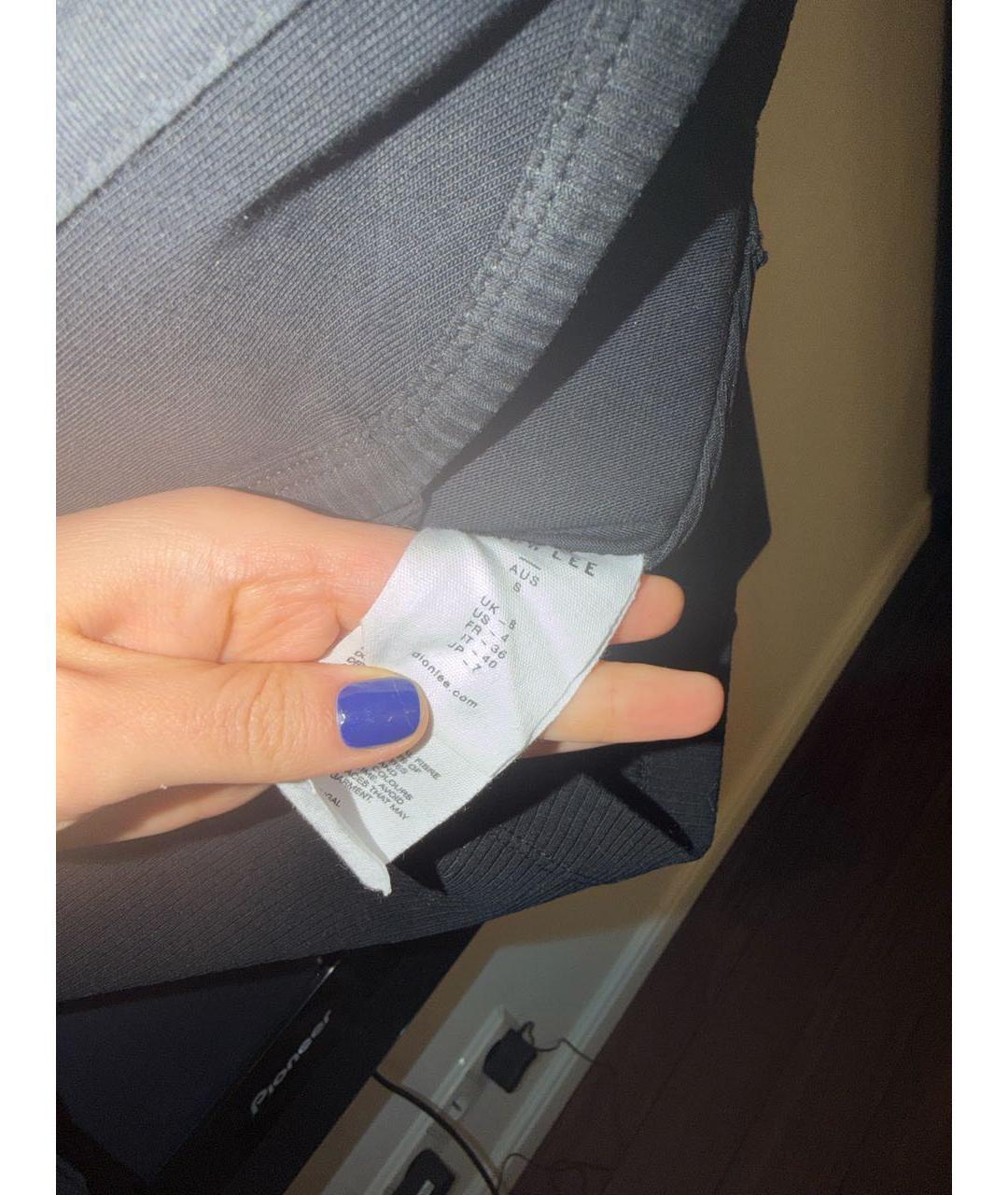 DION LEE Черная хлопковая футболка, фото 4