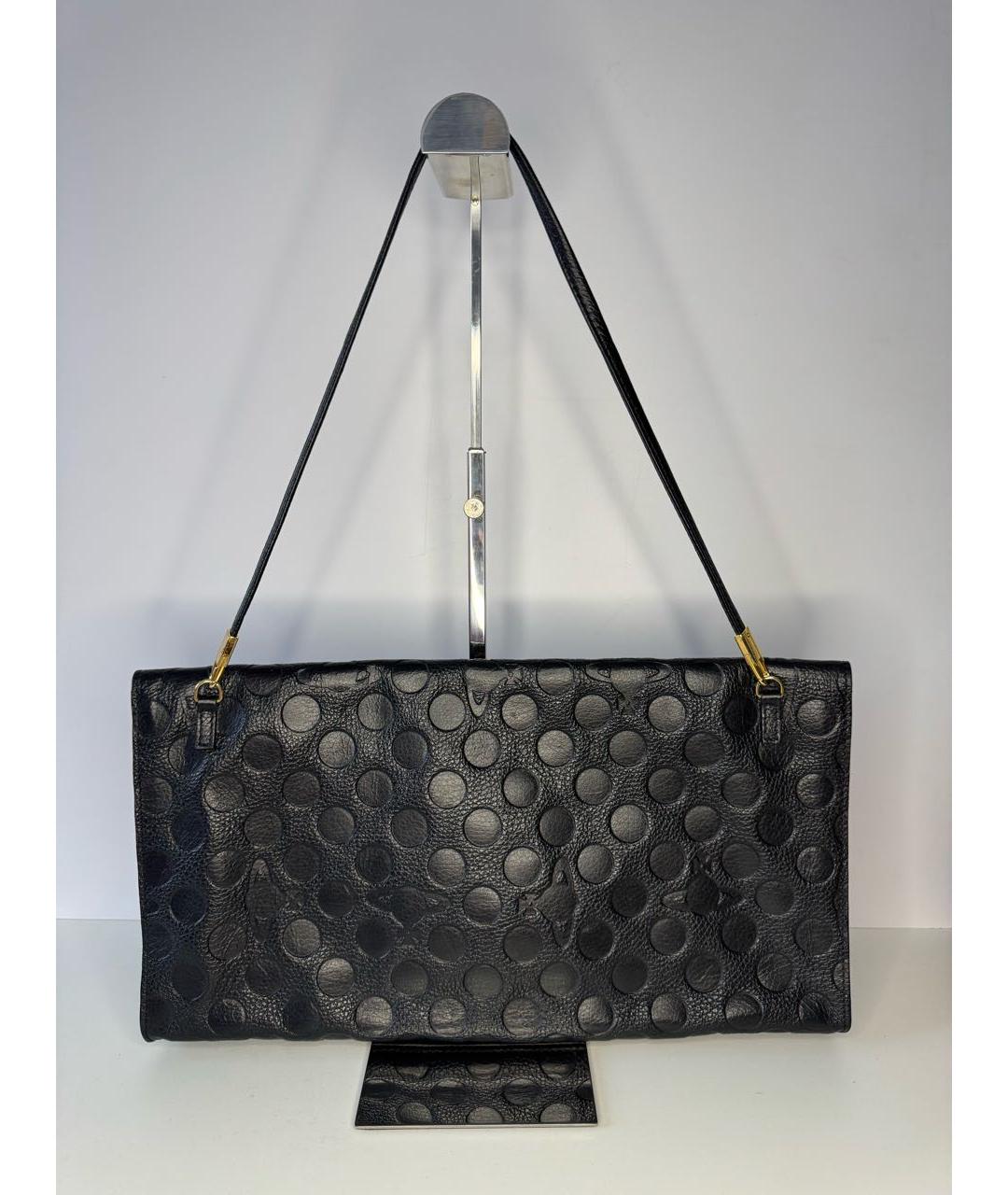 VIVIENNE WESTWOOD Черная кожаная сумка через плечо, фото 2