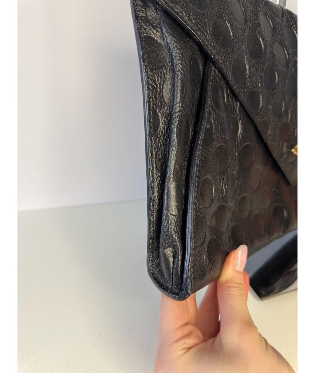 VIVIENNE WESTWOOD Черная кожаная сумка через плечо, фото 7