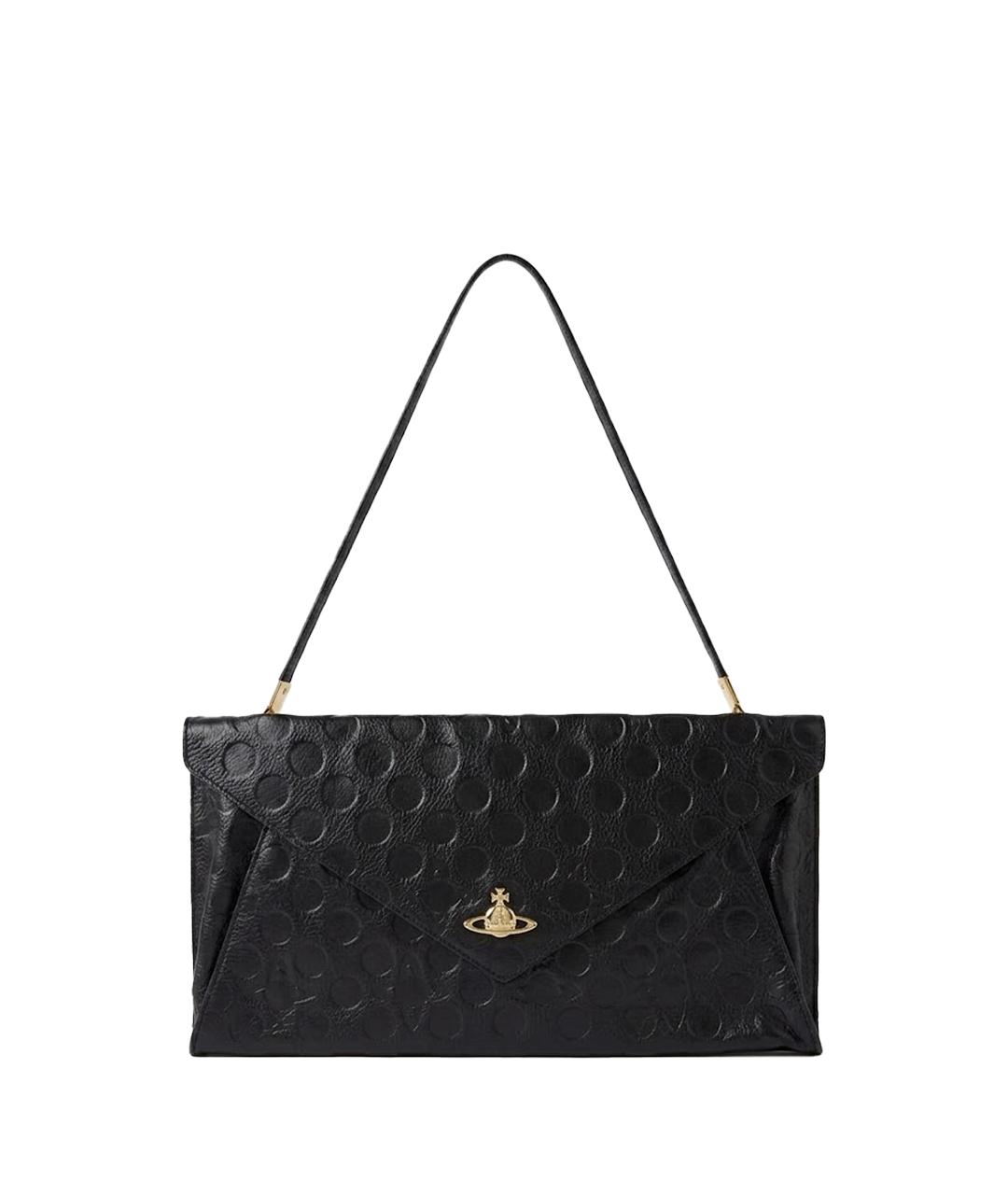 VIVIENNE WESTWOOD Черная кожаная сумка через плечо, фото 1