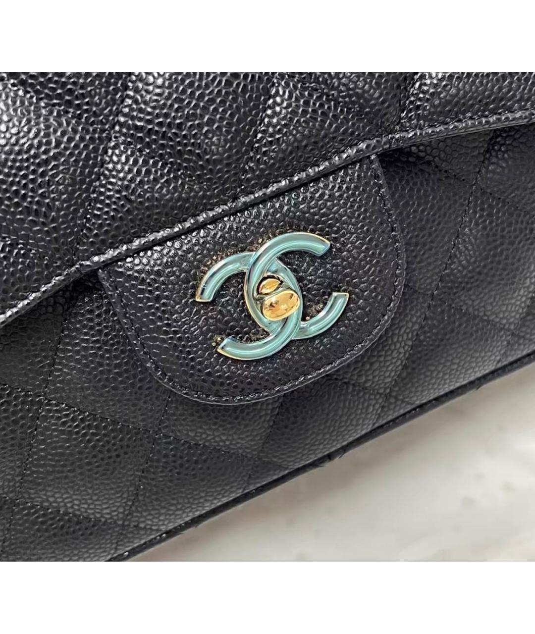 CHANEL Черная кожаная сумка через плечо, фото 4