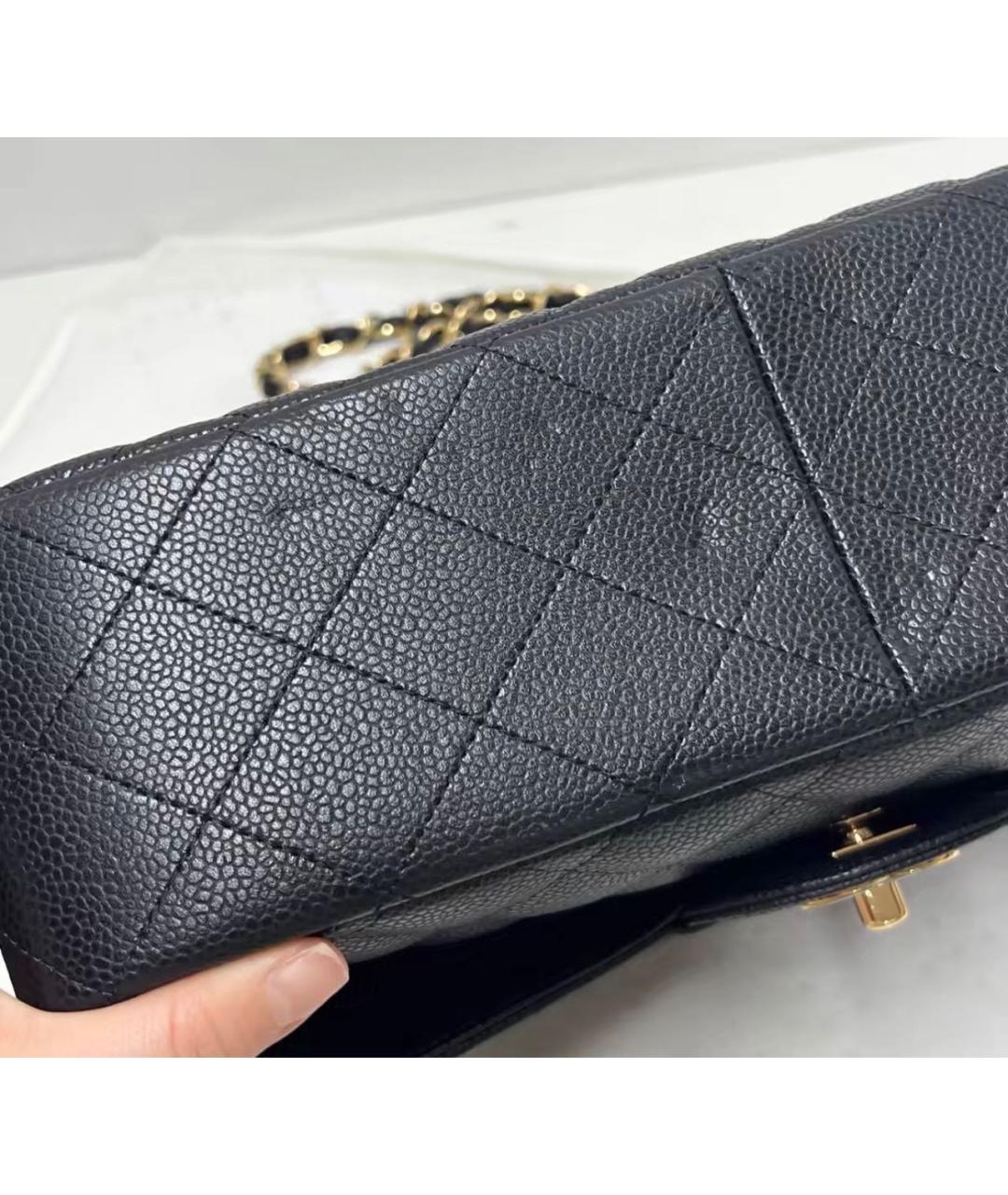 CHANEL Черная кожаная сумка через плечо, фото 5