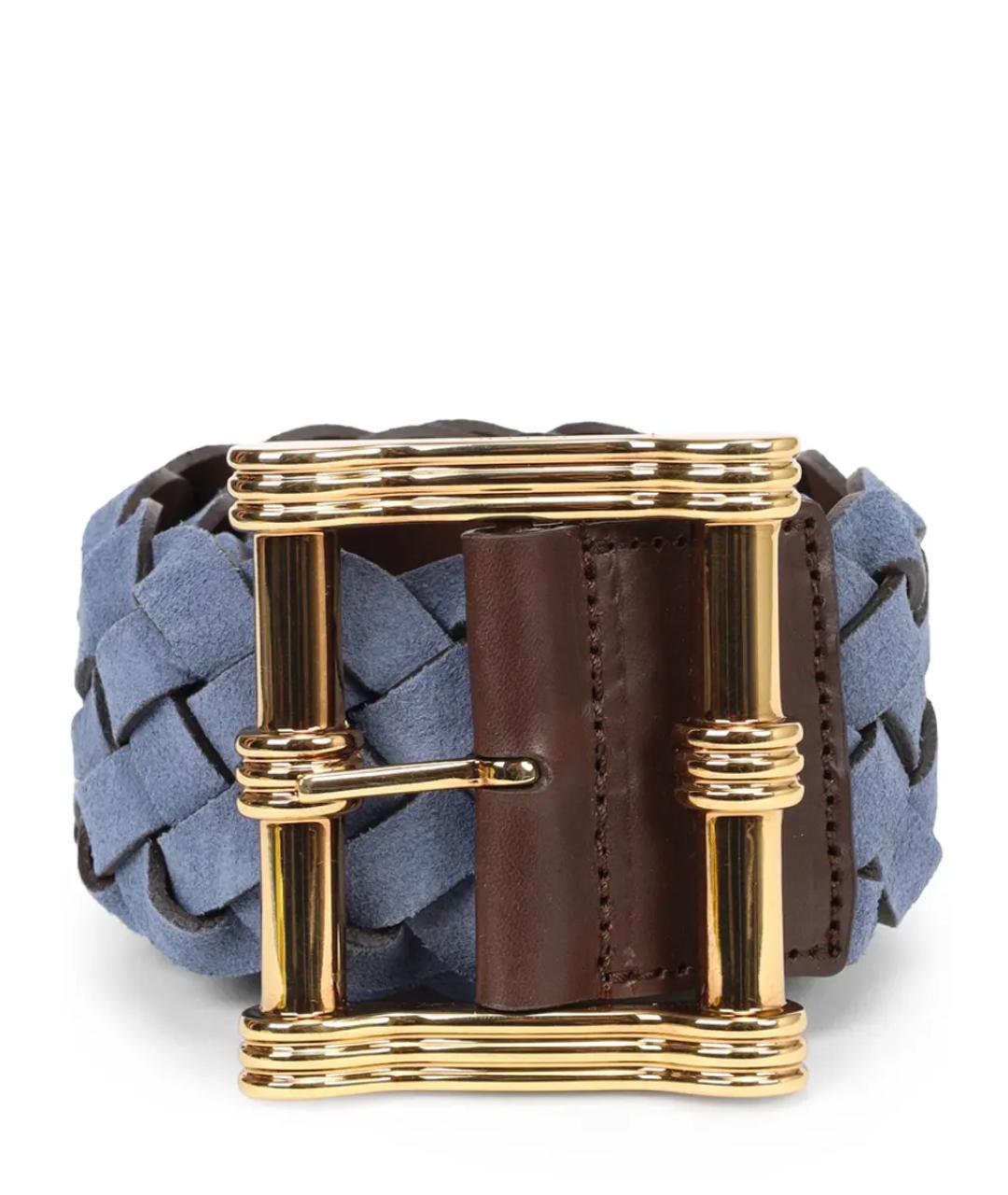 ETRO Голубой замшевый ремень, фото 1