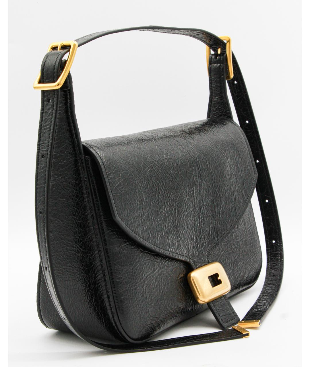 BALENCIAGA Черная кожаная сумка через плечо, фото 2