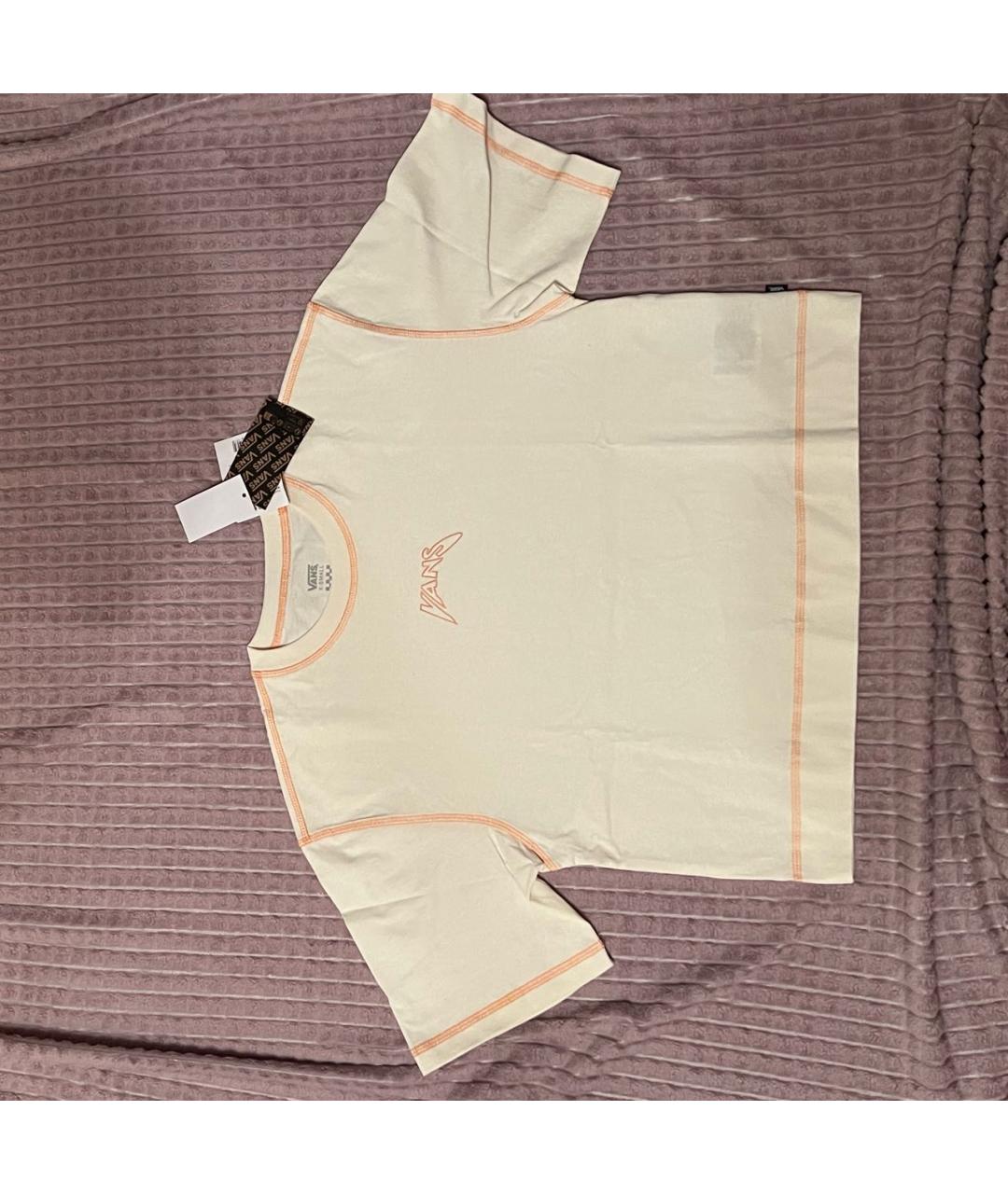 VANS Бежевая хлопковая футболка, фото 5