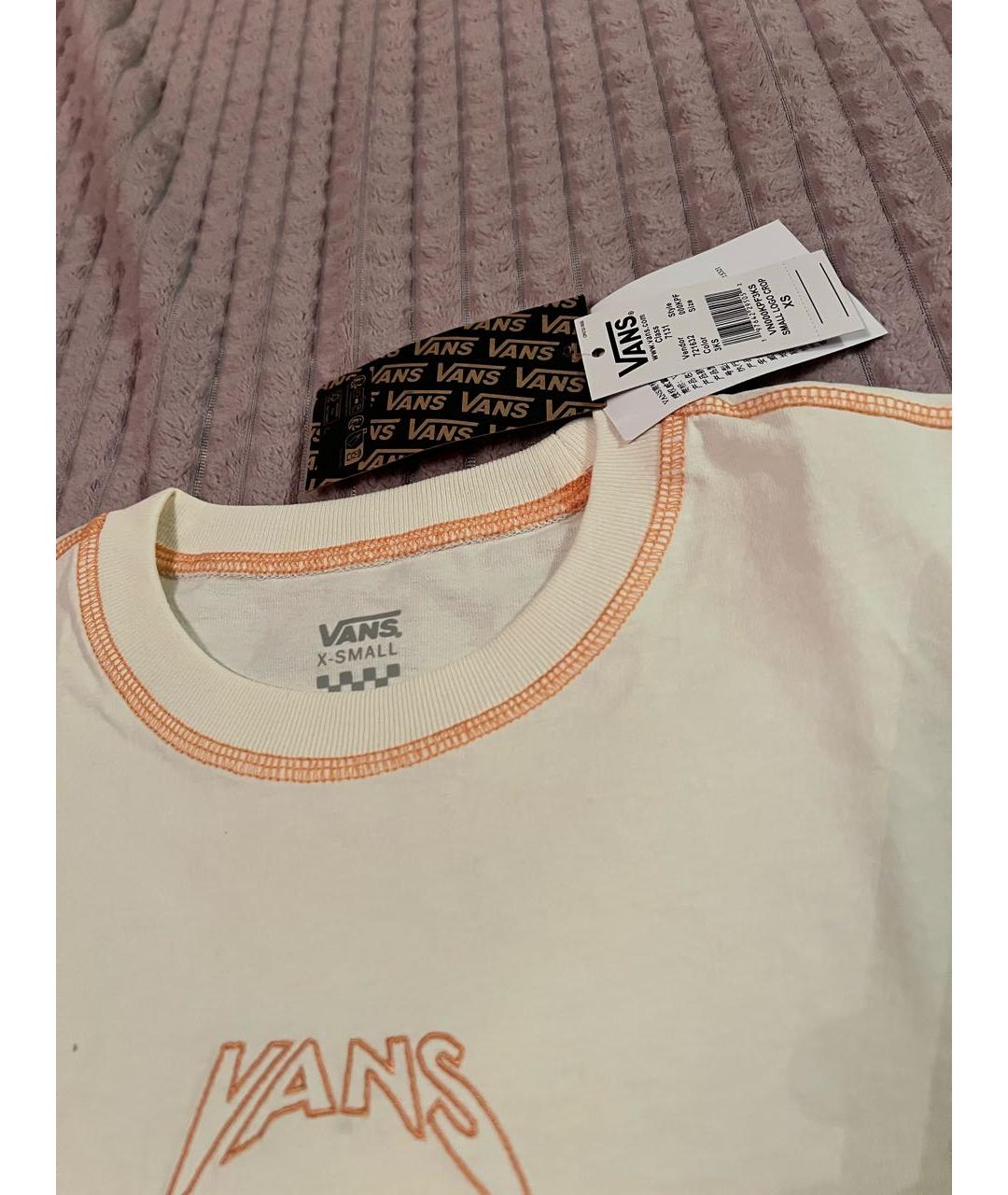 VANS Бежевая хлопковая футболка, фото 3