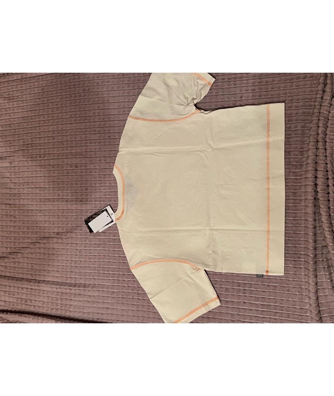 VANS Бежевая хлопковая футболка, фото 2