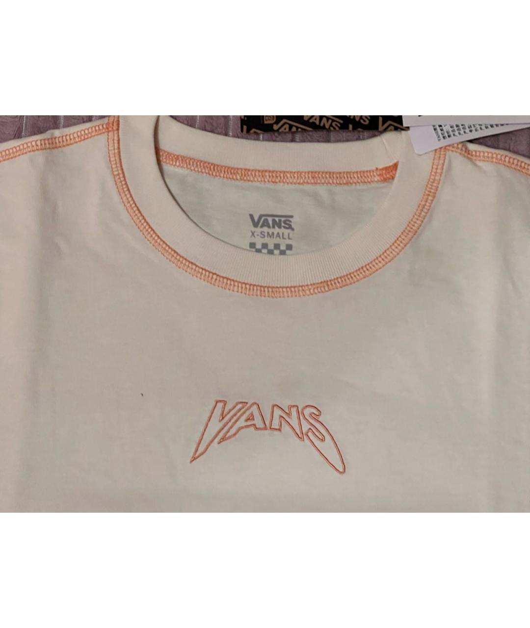 VANS Бежевая хлопковая футболка, фото 4