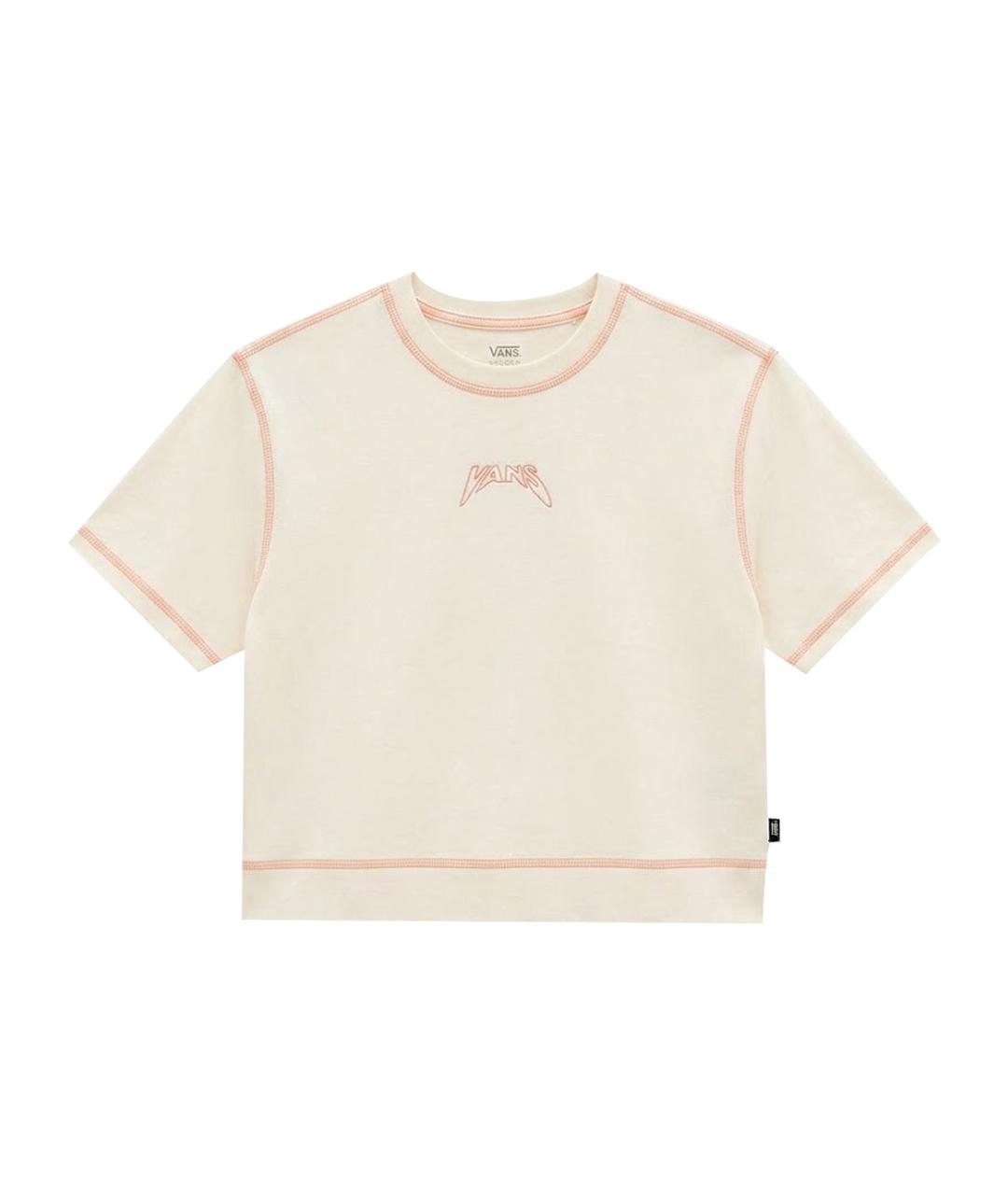 VANS Бежевая хлопковая футболка, фото 1