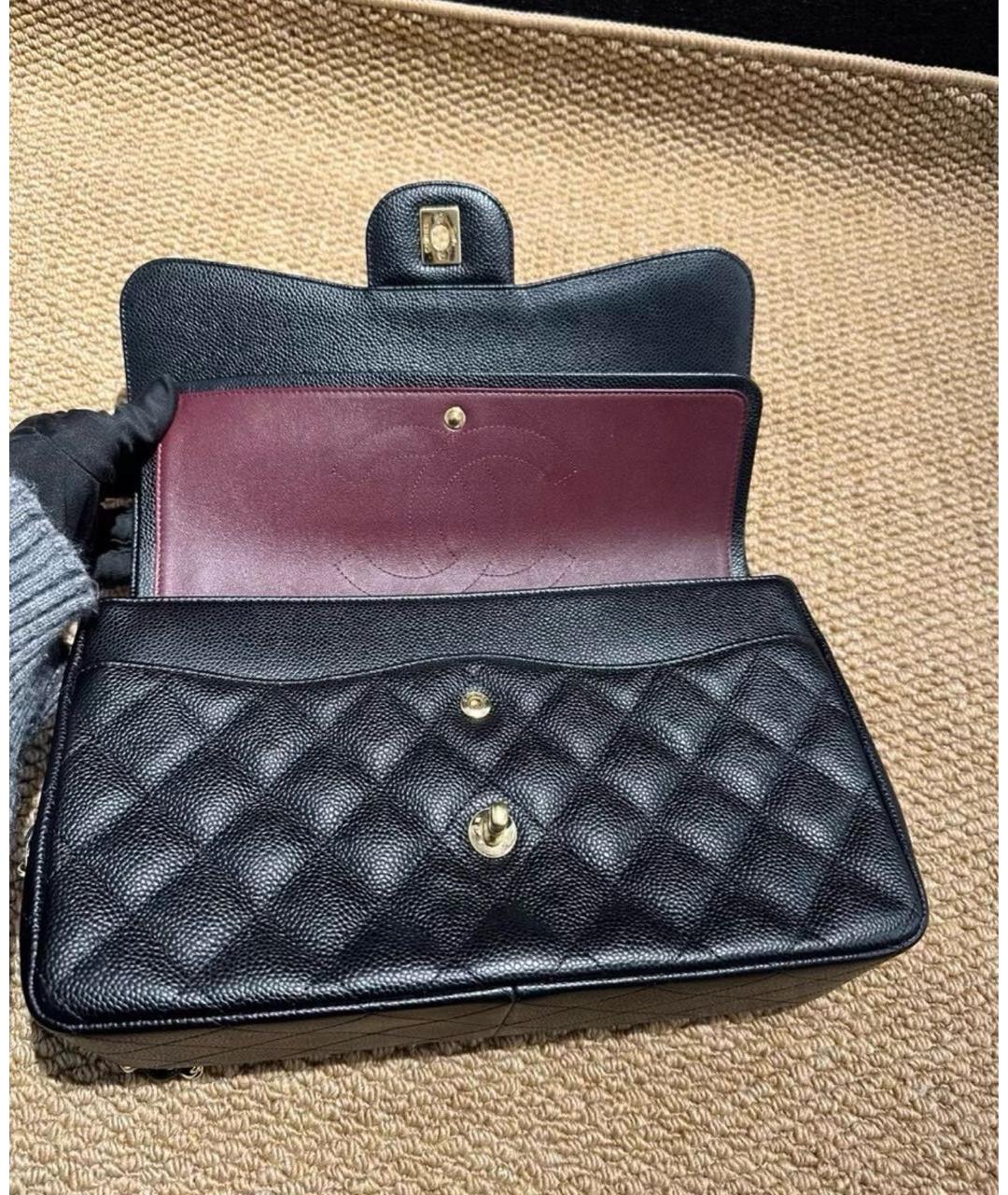 CHANEL Черная кожаная сумка через плечо, фото 8