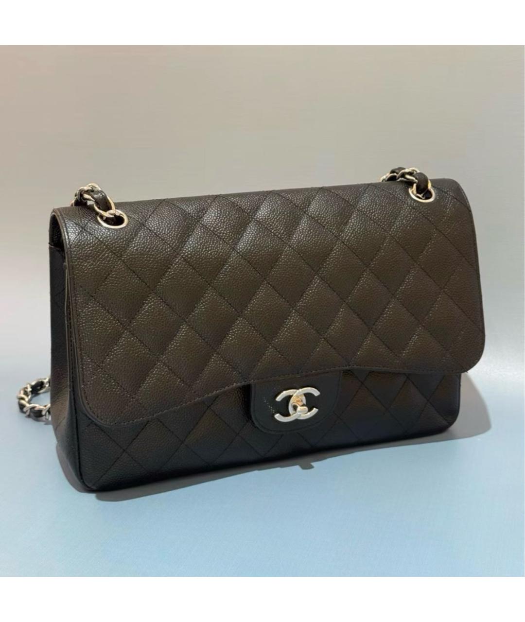 CHANEL Черная кожаная сумка через плечо, фото 2