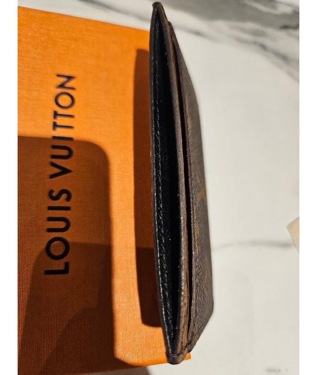 LOUIS VUITTON Коричневый кардхолдер, фото 5