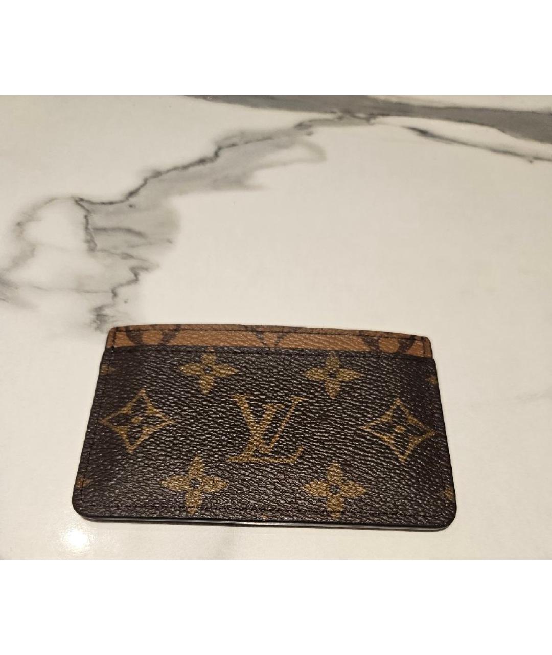 LOUIS VUITTON Коричневый кардхолдер, фото 2