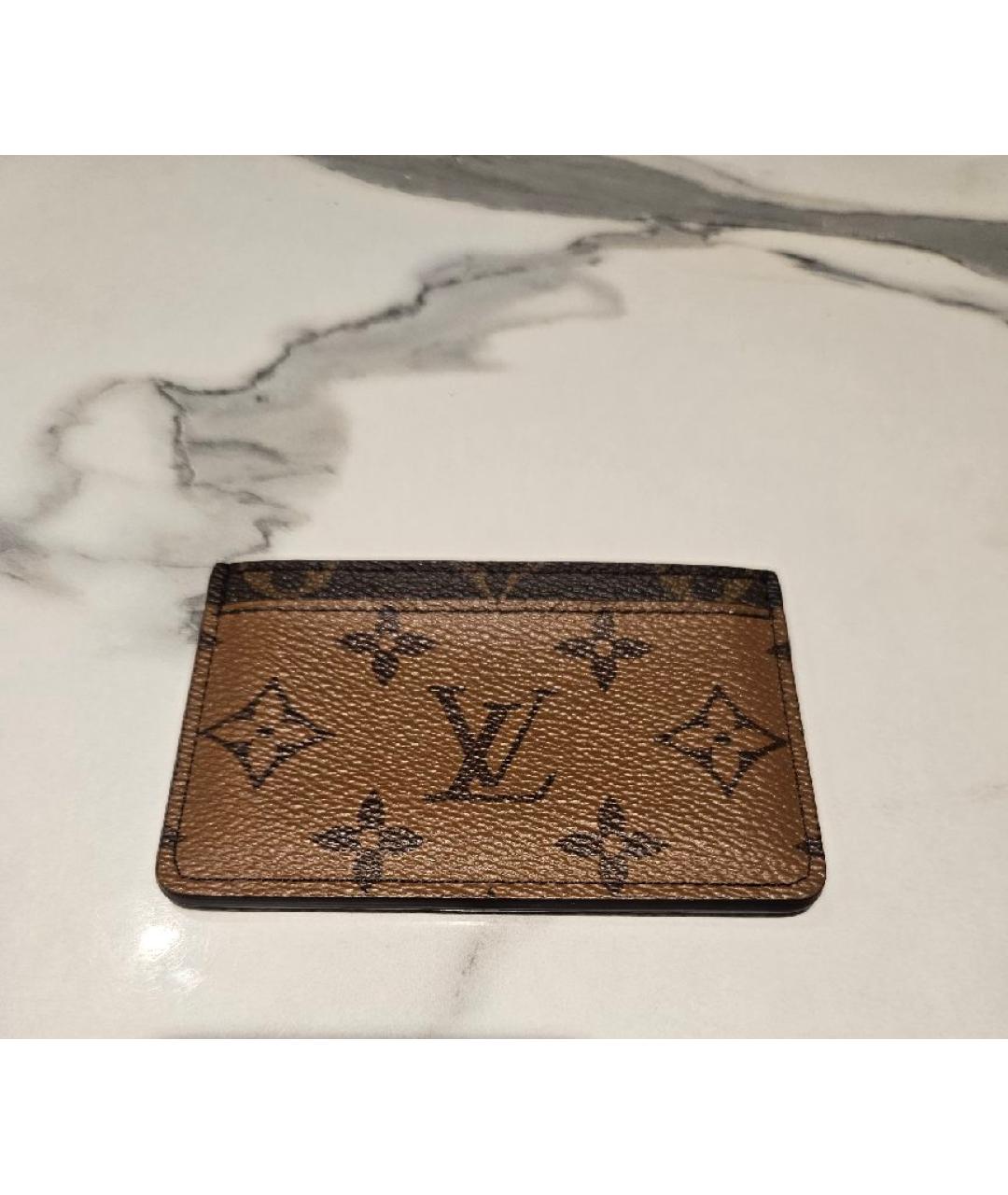 LOUIS VUITTON Коричневый кардхолдер, фото 4