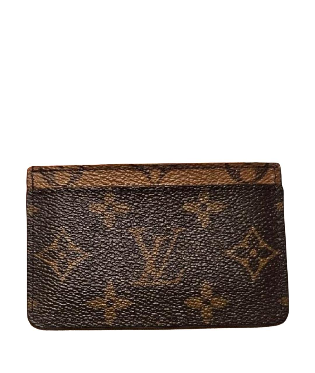 LOUIS VUITTON Коричневый кардхолдер, фото 1