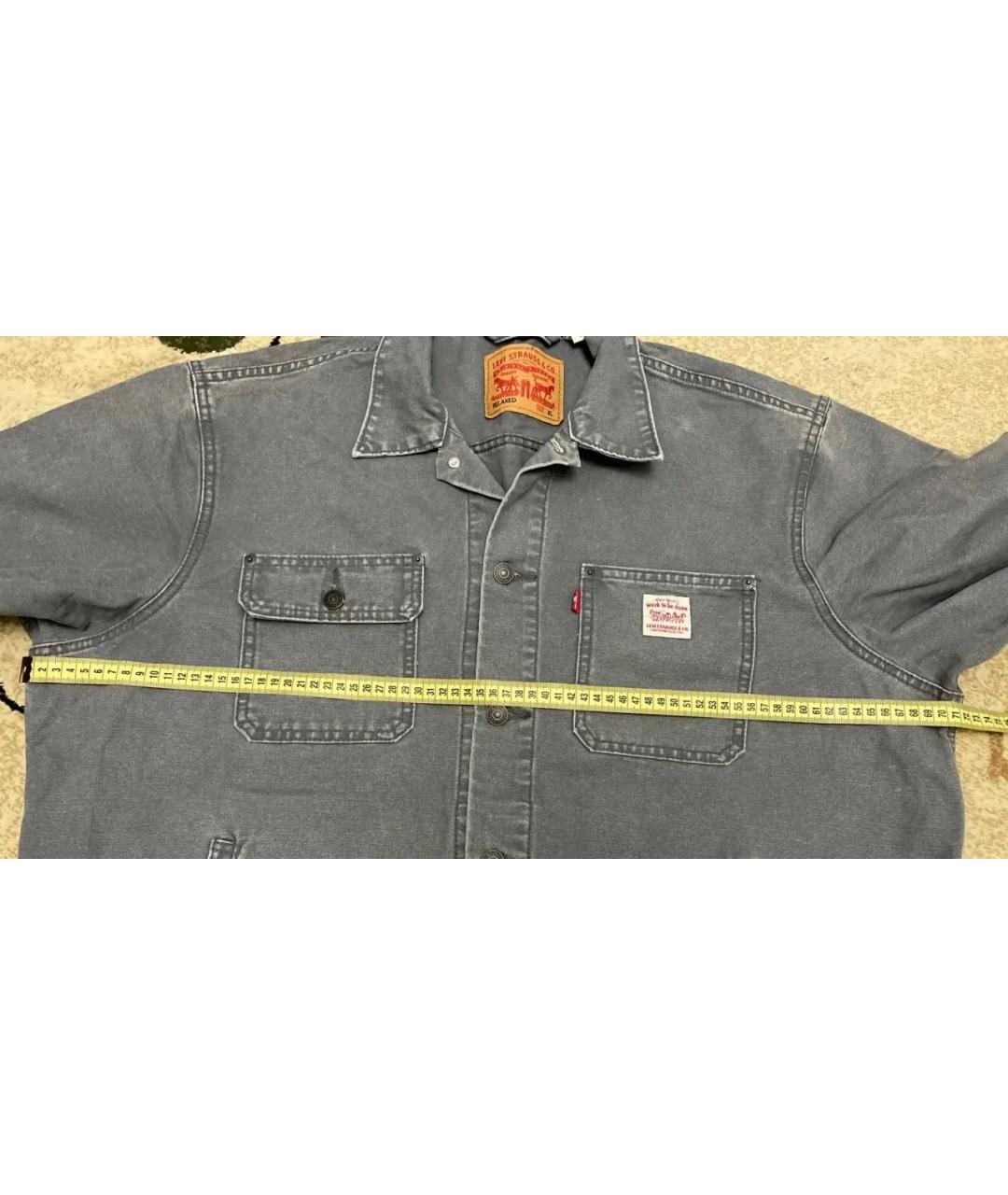 LEVI'S Серая деним куртка, фото 2