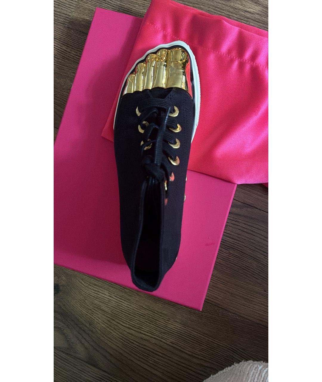 SCHIAPARELLI Черные текстильные кеды, фото 3