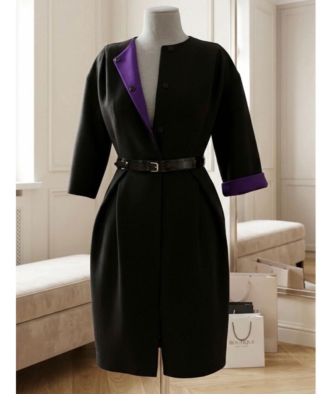 CHRISTIAN DIOR Черное шерстяное пальто, фото 5