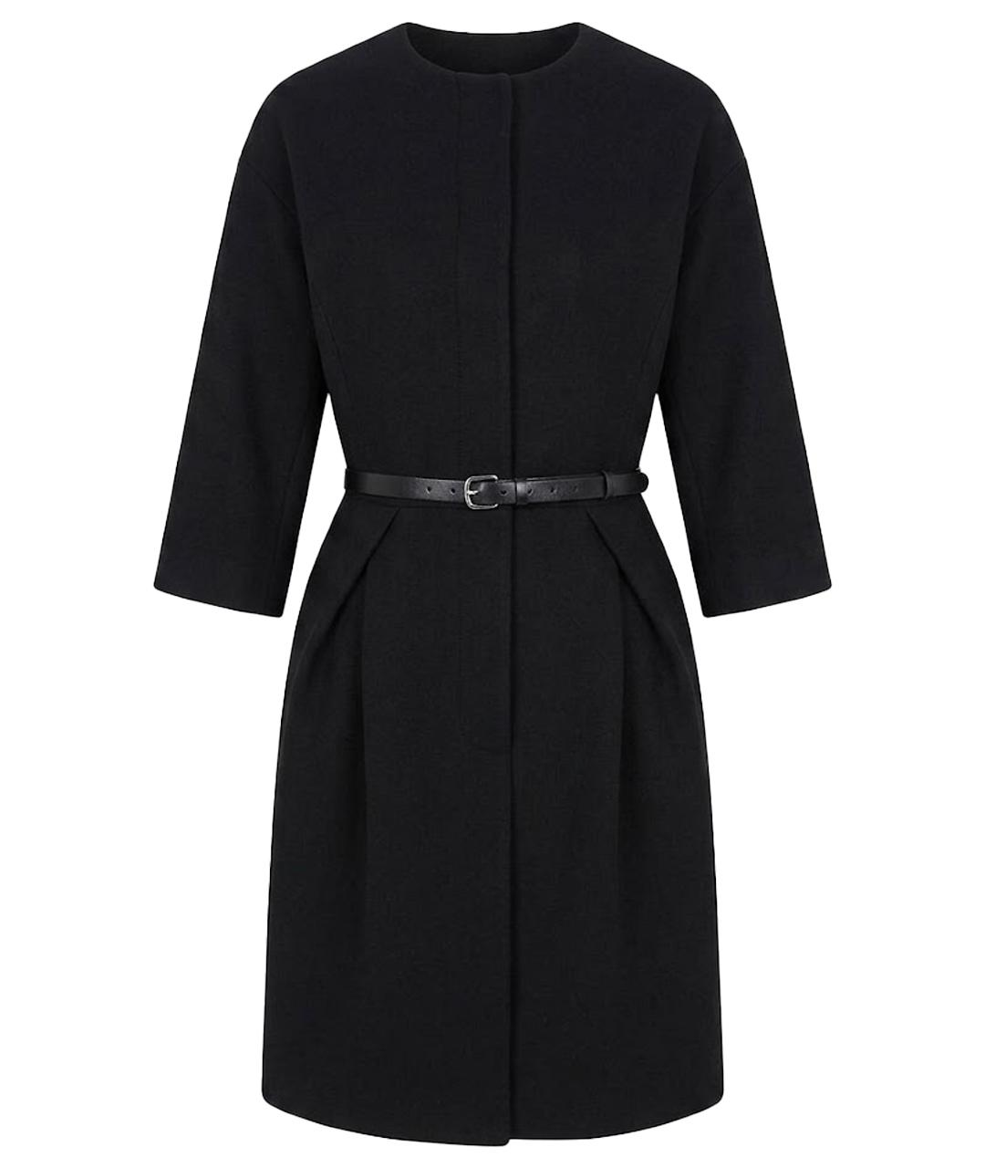 CHRISTIAN DIOR Черное шерстяное пальто, фото 1