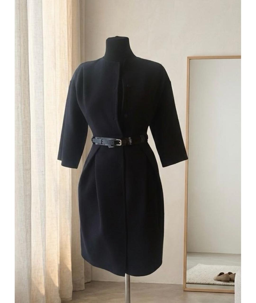 CHRISTIAN DIOR Черное шерстяное пальто, фото 9