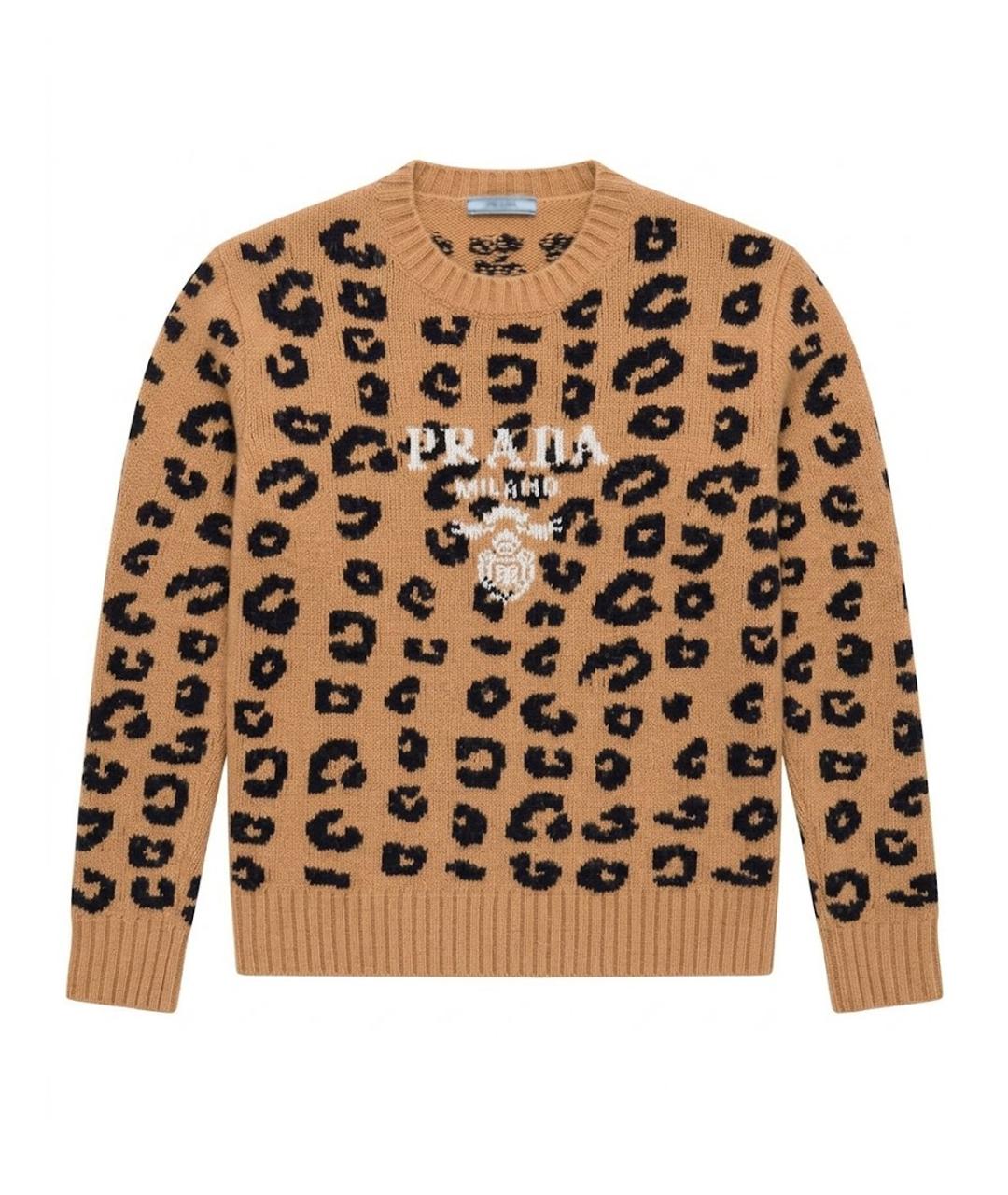 PRADA Коричневый джемпер / свитер, фото 1