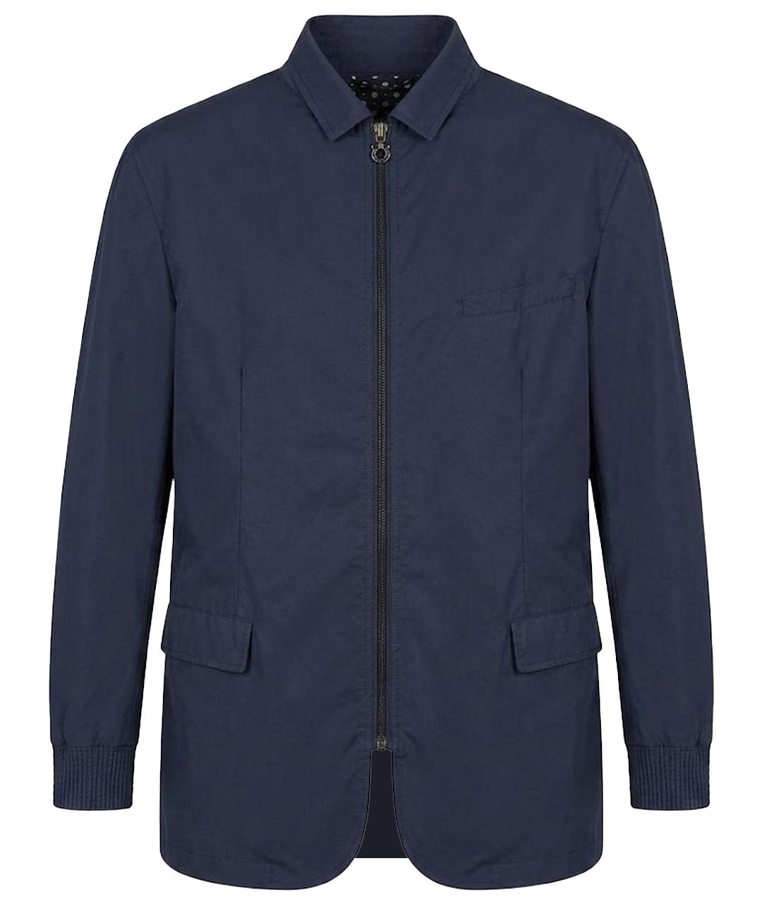 FERRAGAMO Темно-синий полиэстеровый тренч / плащ, фото 1