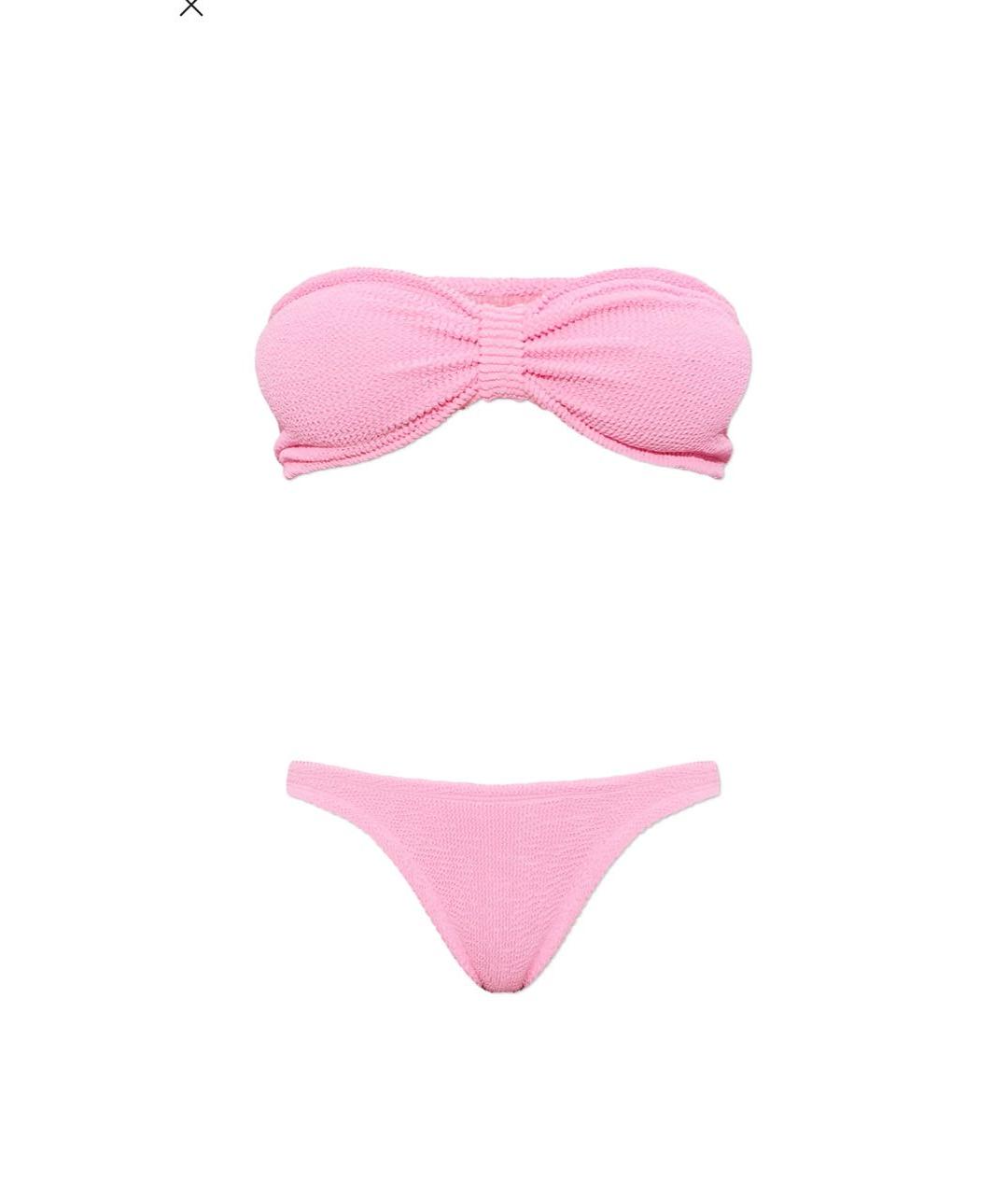 HUNZA G Розовый полиамидовый купальник, фото 1