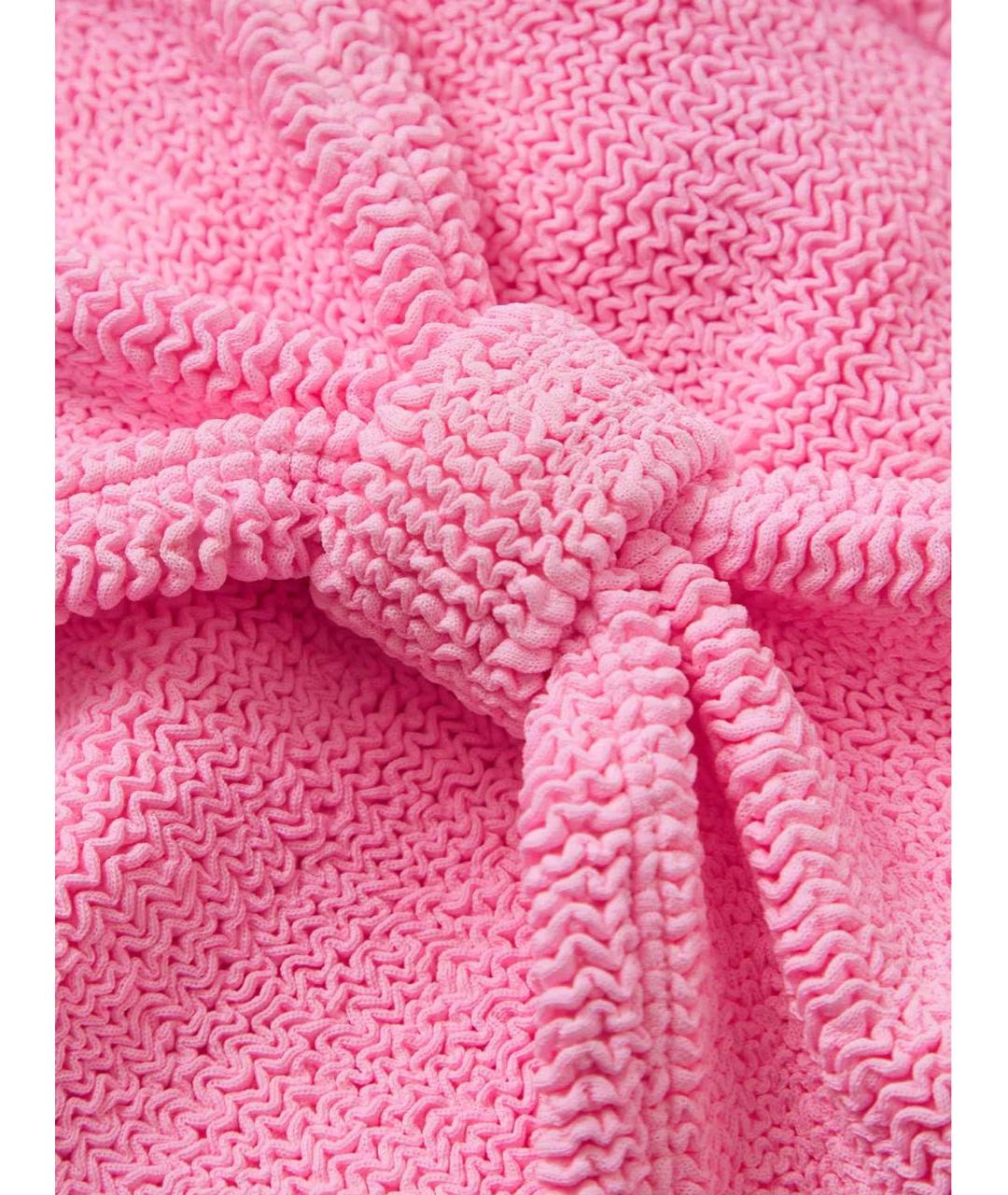 HUNZA G Розовый полиамидовый купальник, фото 8