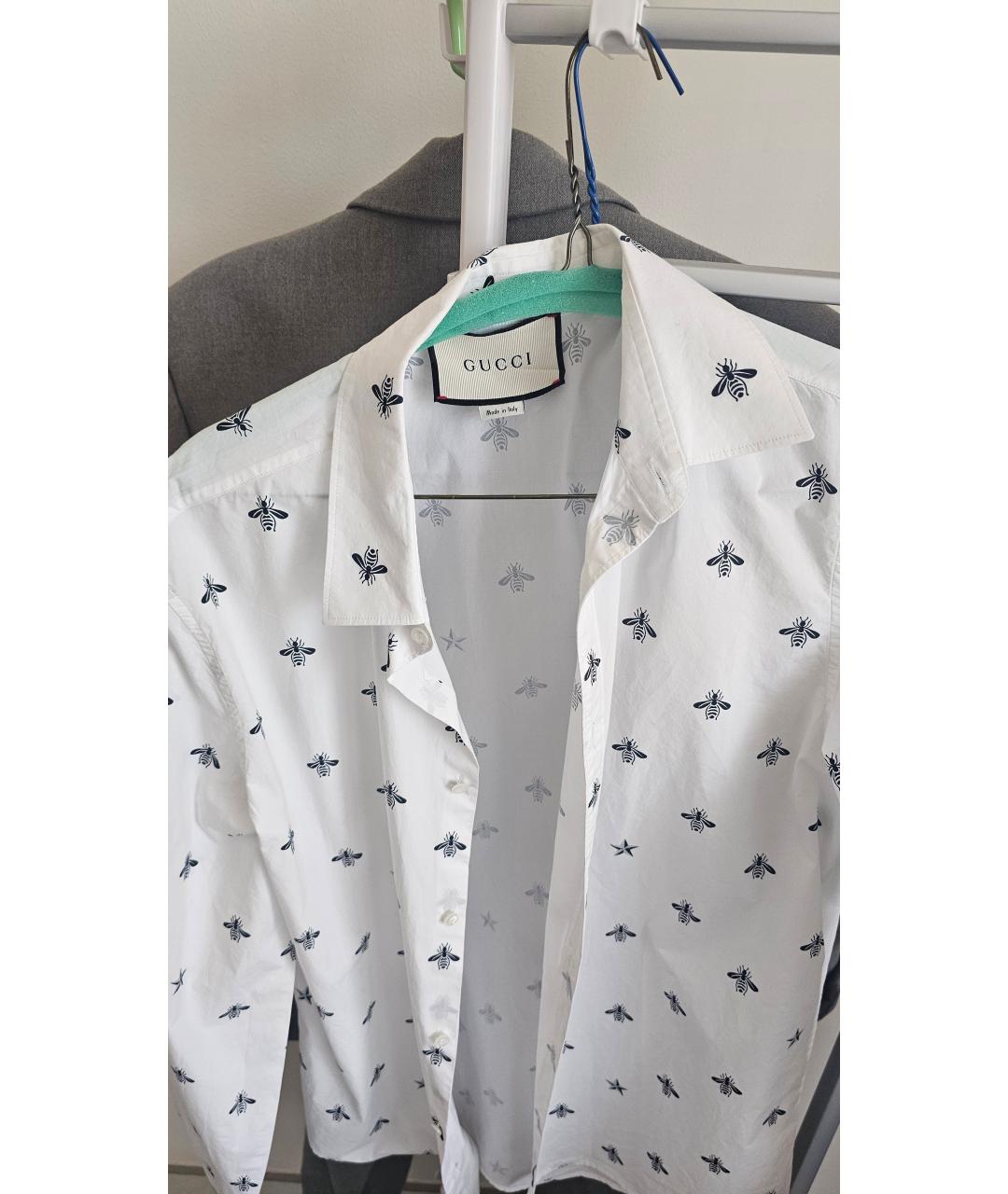 GUCCI Белая хлопковая рубашка, фото 3