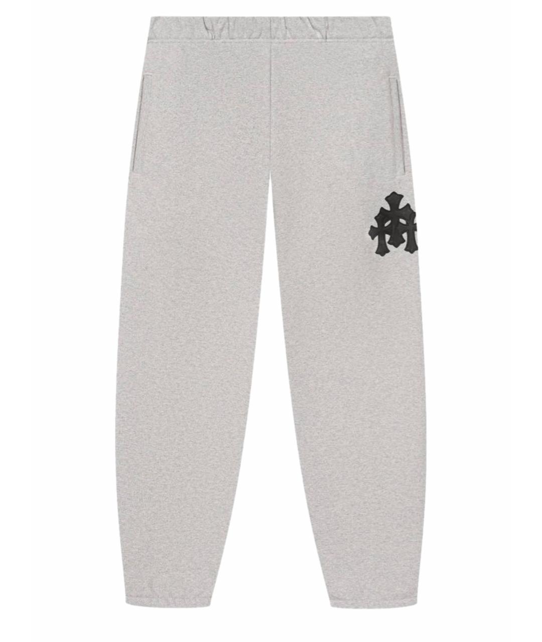 CHROME HEARTS Серые хлопковые повседневные брюки, фото 1