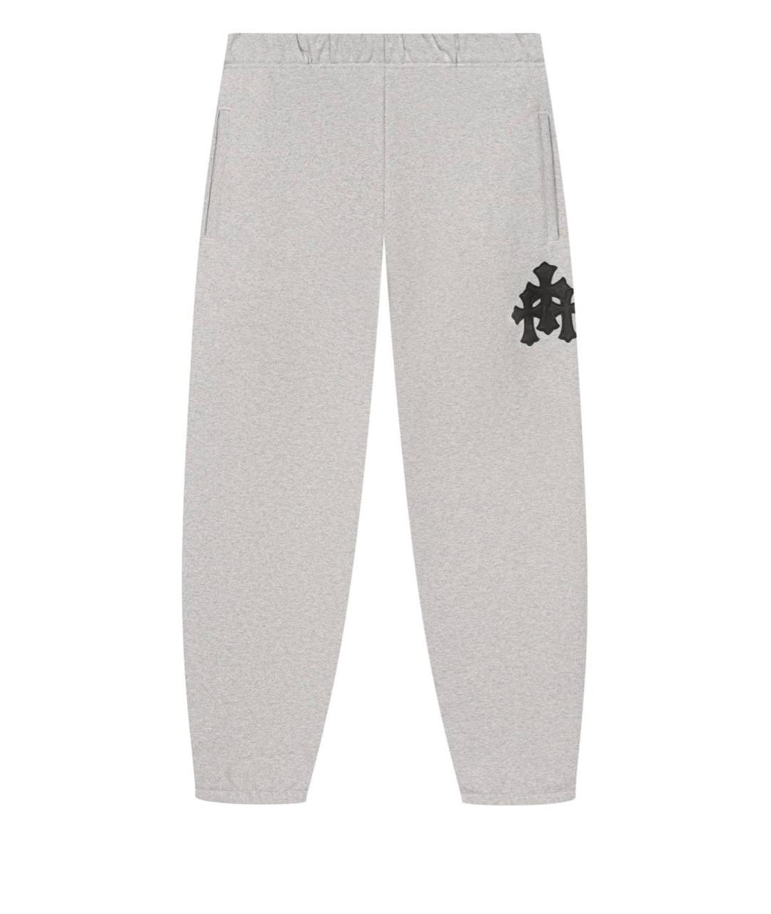 CHROME HEARTS Серые хлопковые повседневные брюки, фото 5