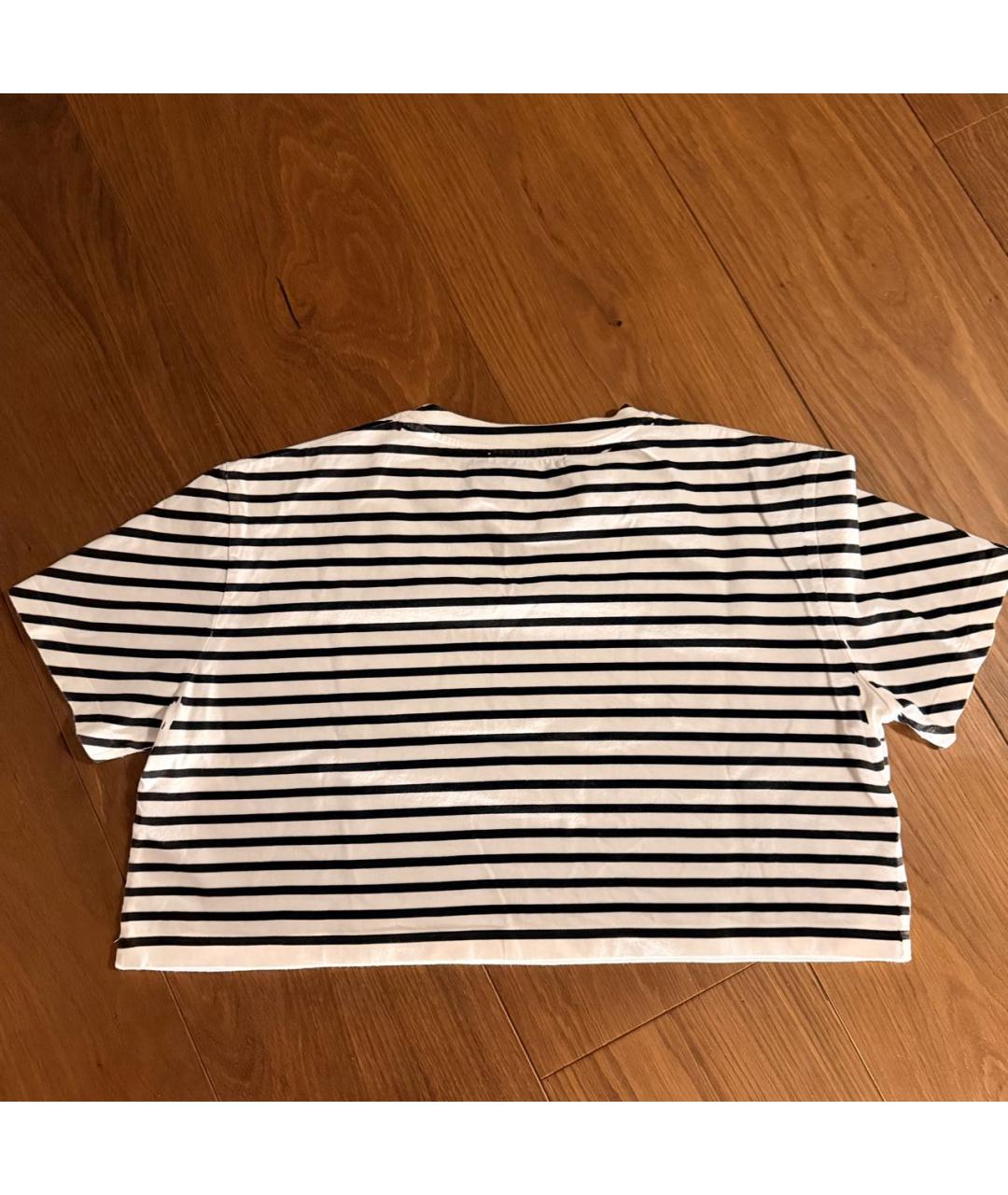 MIU MIU Белая хлопковая футболка, фото 2