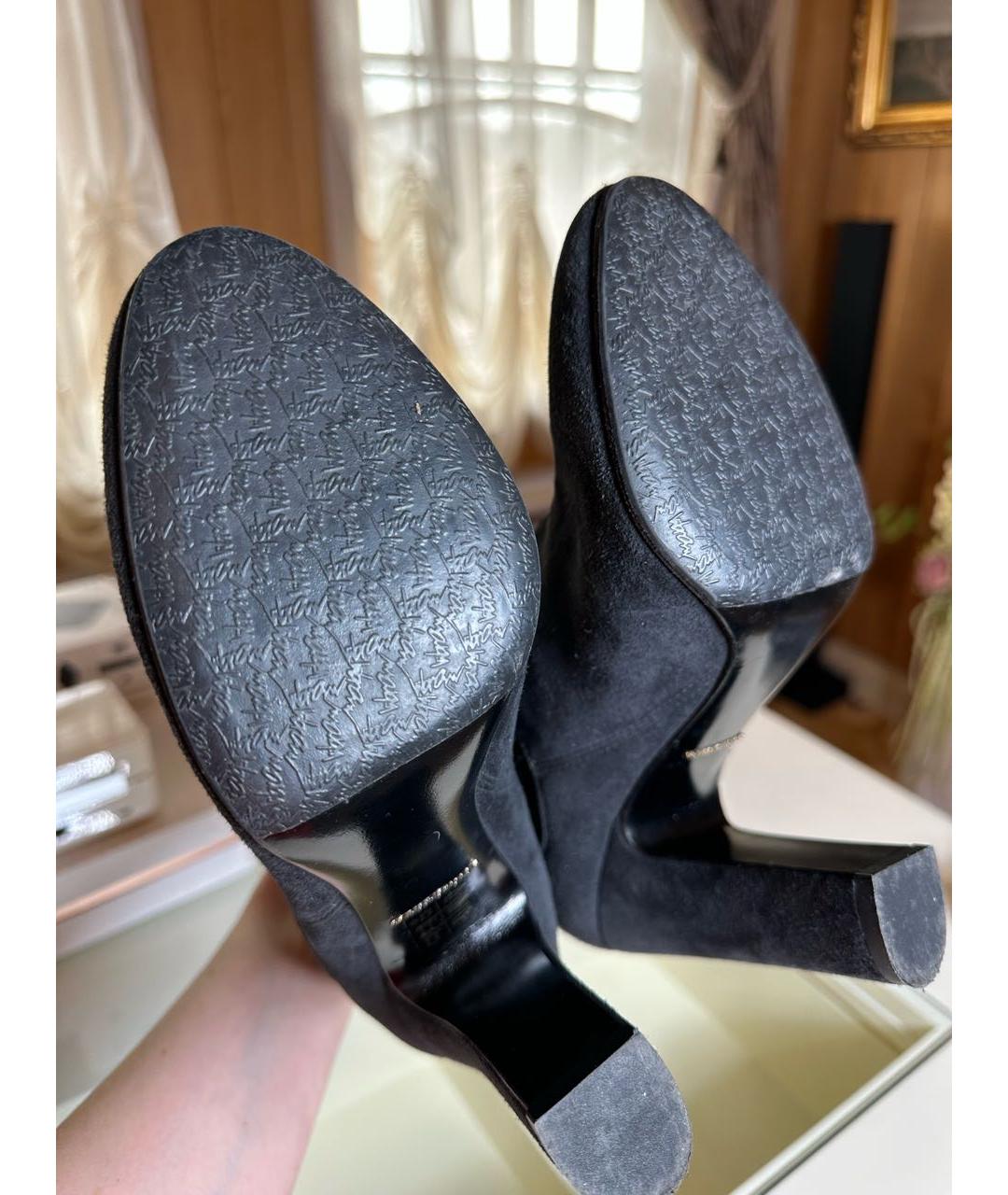 DOLCE&GABBANA Черные замшевые ботильоны, фото 5