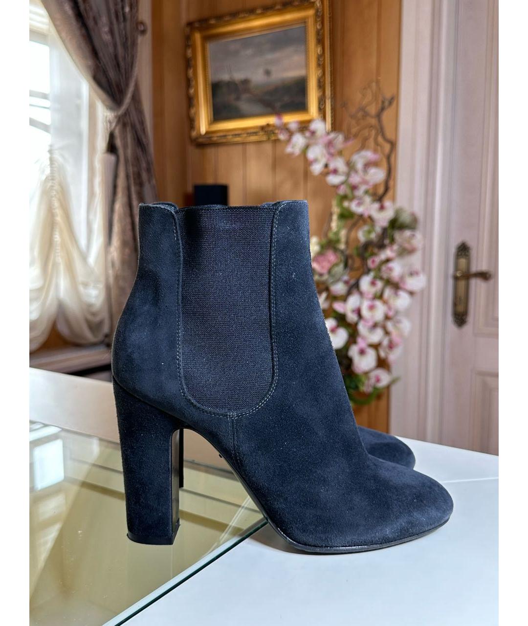 DOLCE&GABBANA Черные замшевые ботильоны, фото 9