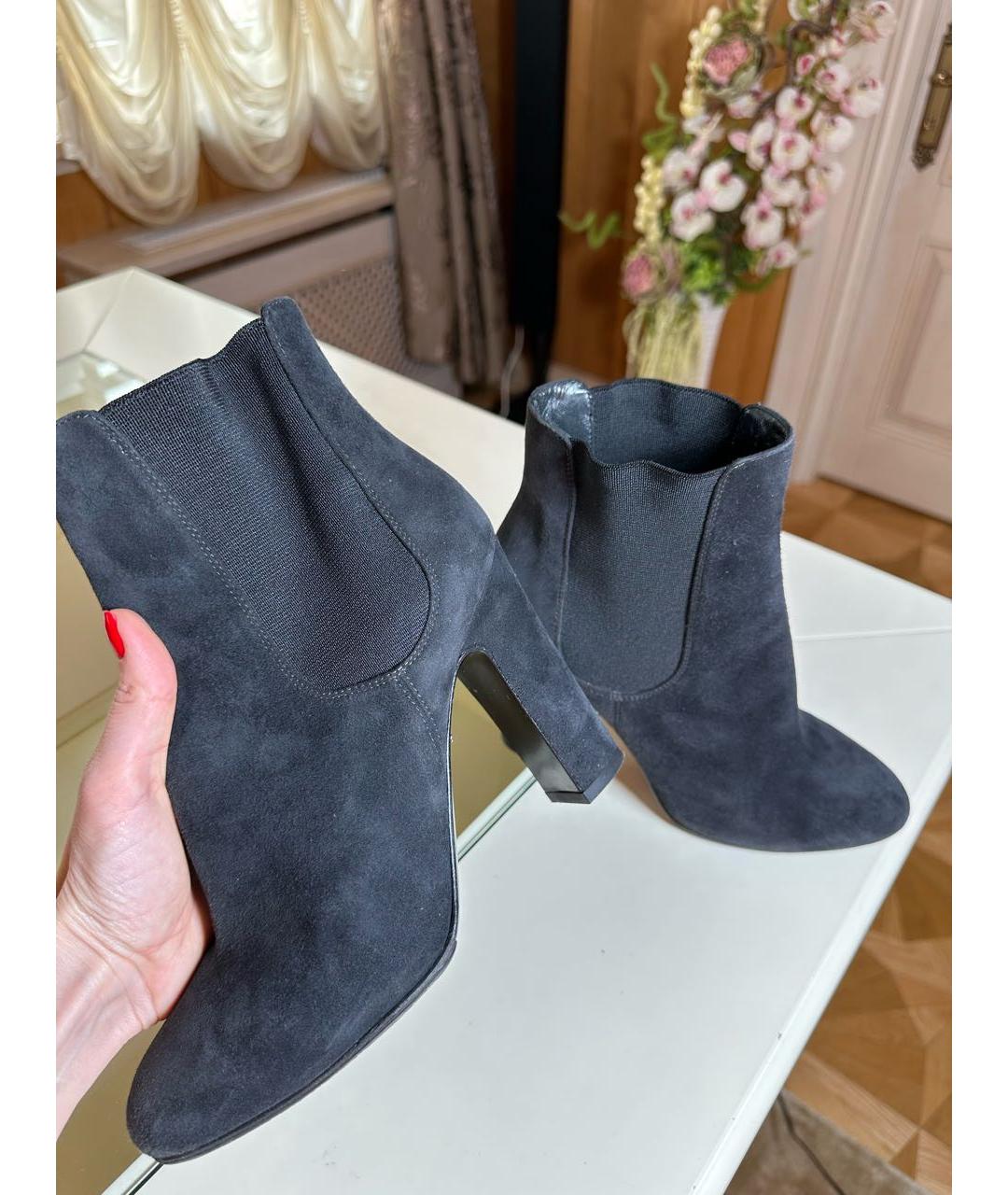 DOLCE&GABBANA Черные замшевые ботильоны, фото 8