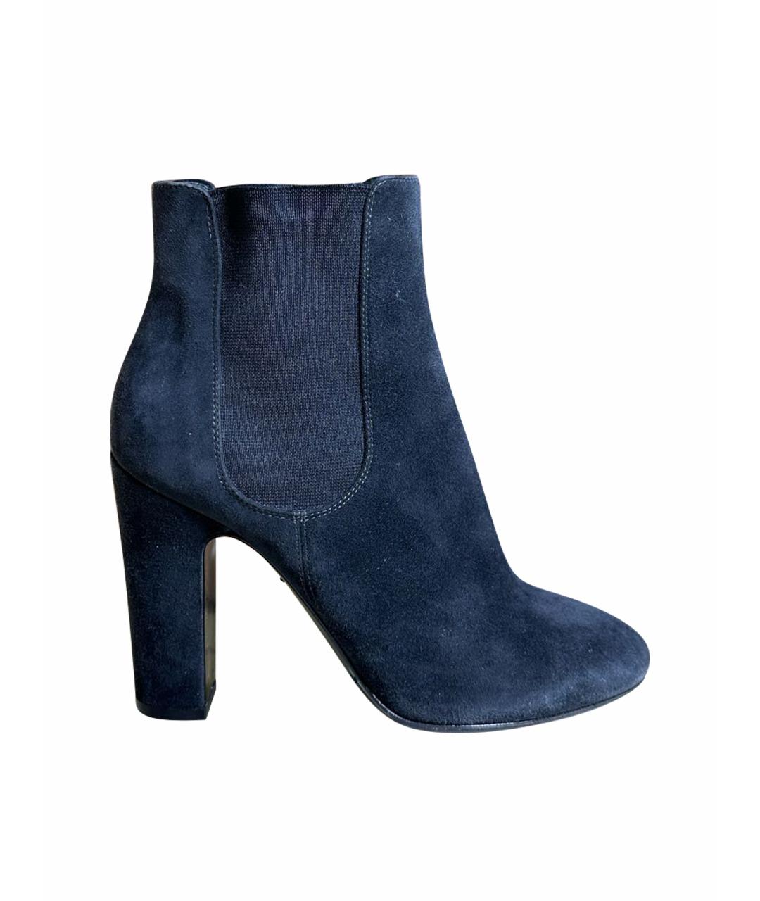 DOLCE&GABBANA Черные замшевые ботильоны, фото 1