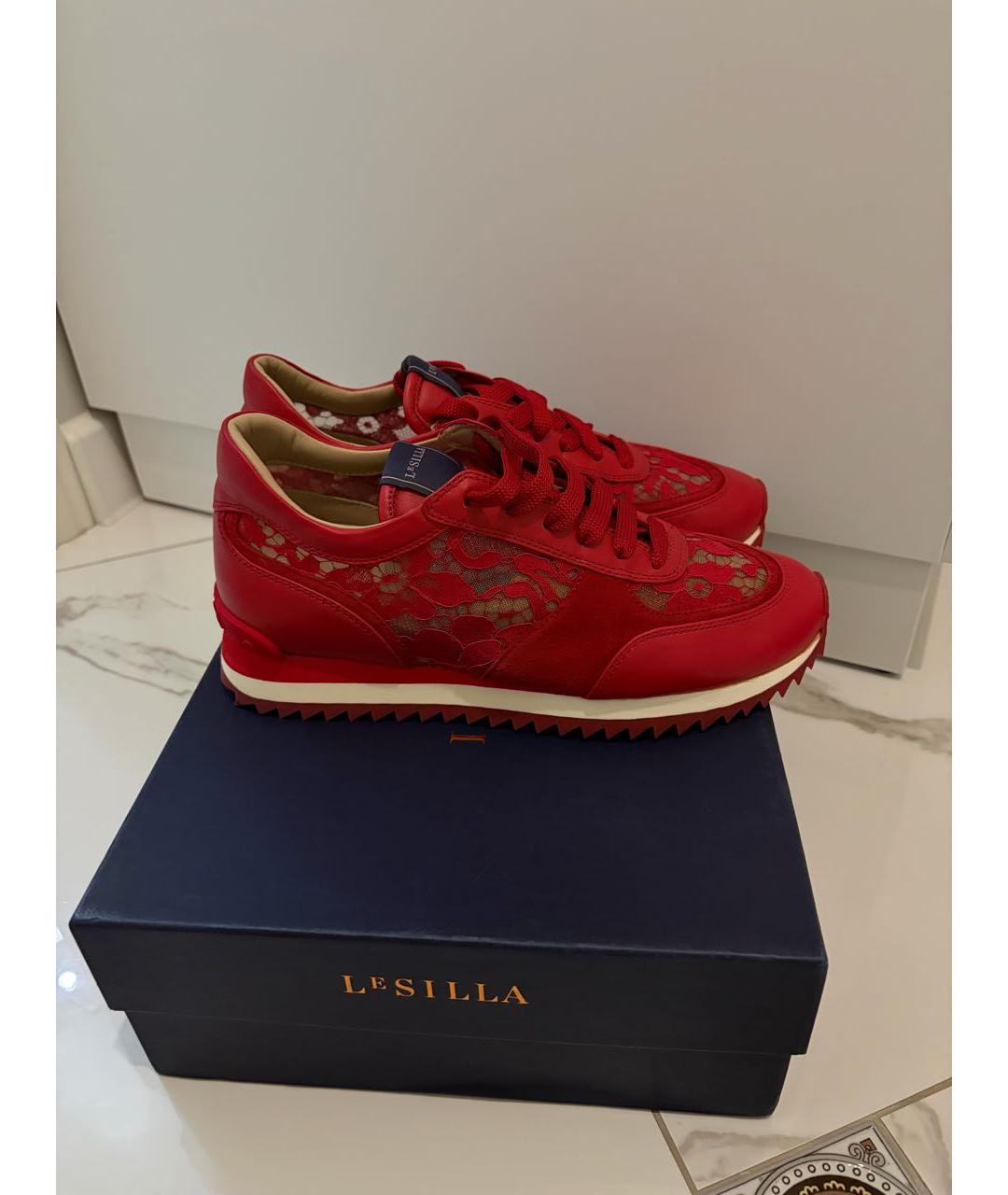 LE SILLA Красные кожаные кроссовки, фото 9