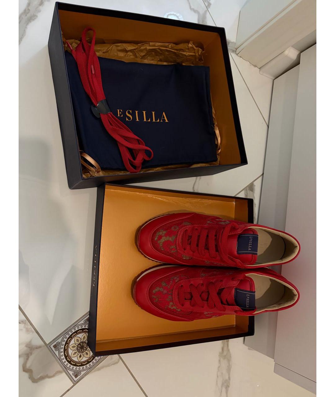 LE SILLA Красные кожаные кроссовки, фото 8