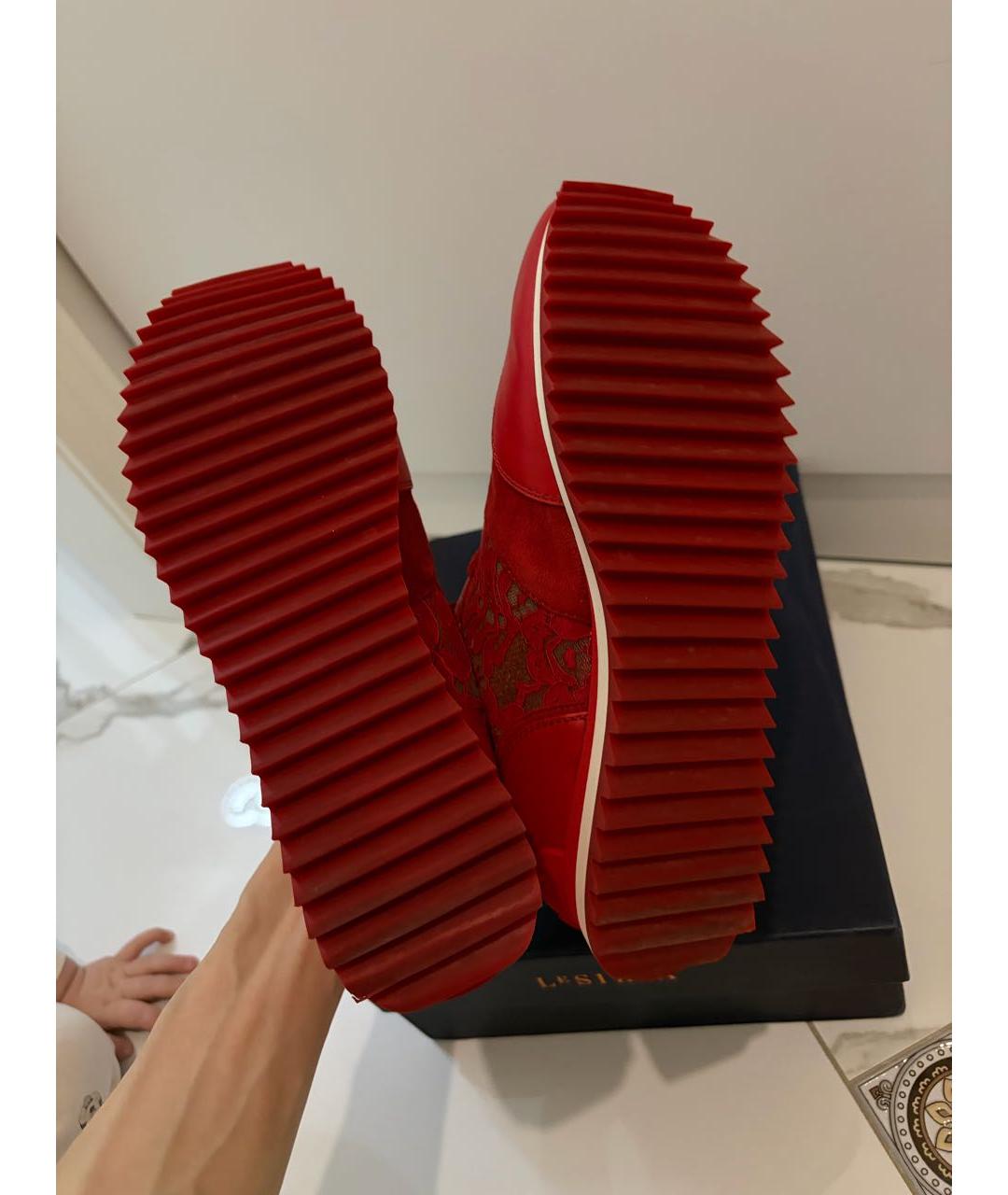 LE SILLA Красные кожаные кроссовки, фото 6