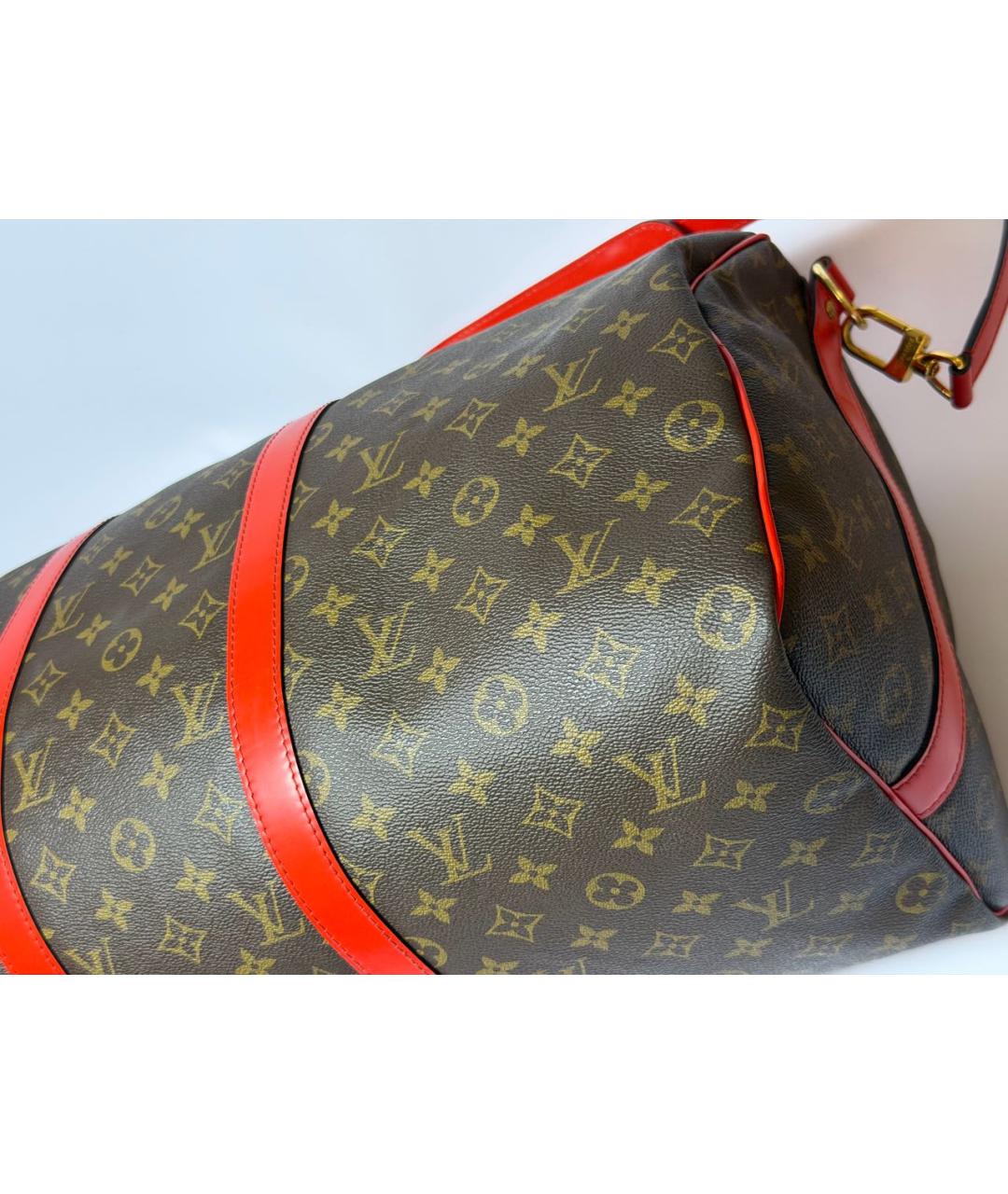LOUIS VUITTON Коричневая дорожная/спортивная сумка, фото 7