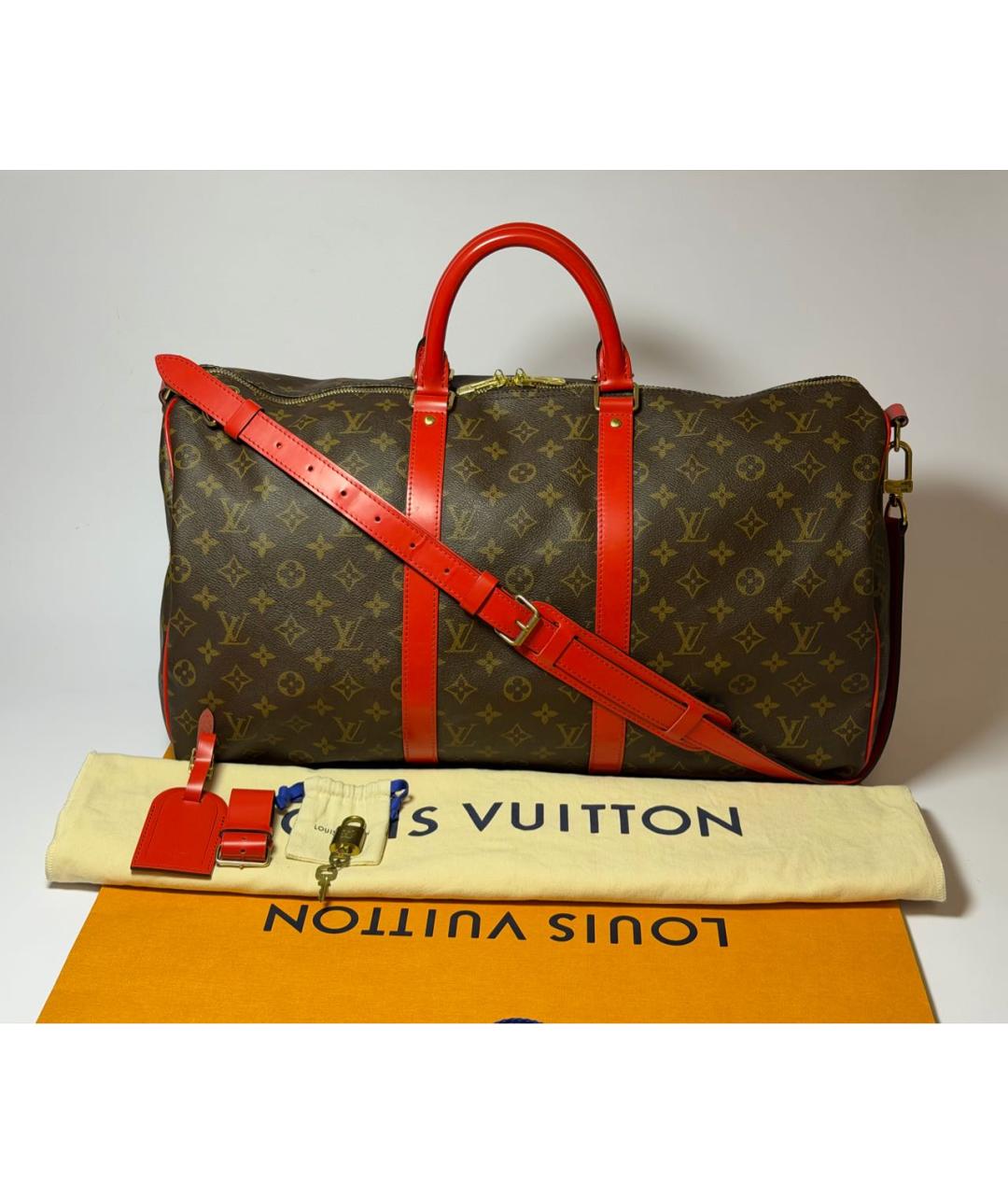 LOUIS VUITTON Коричневая дорожная/спортивная сумка, фото 2