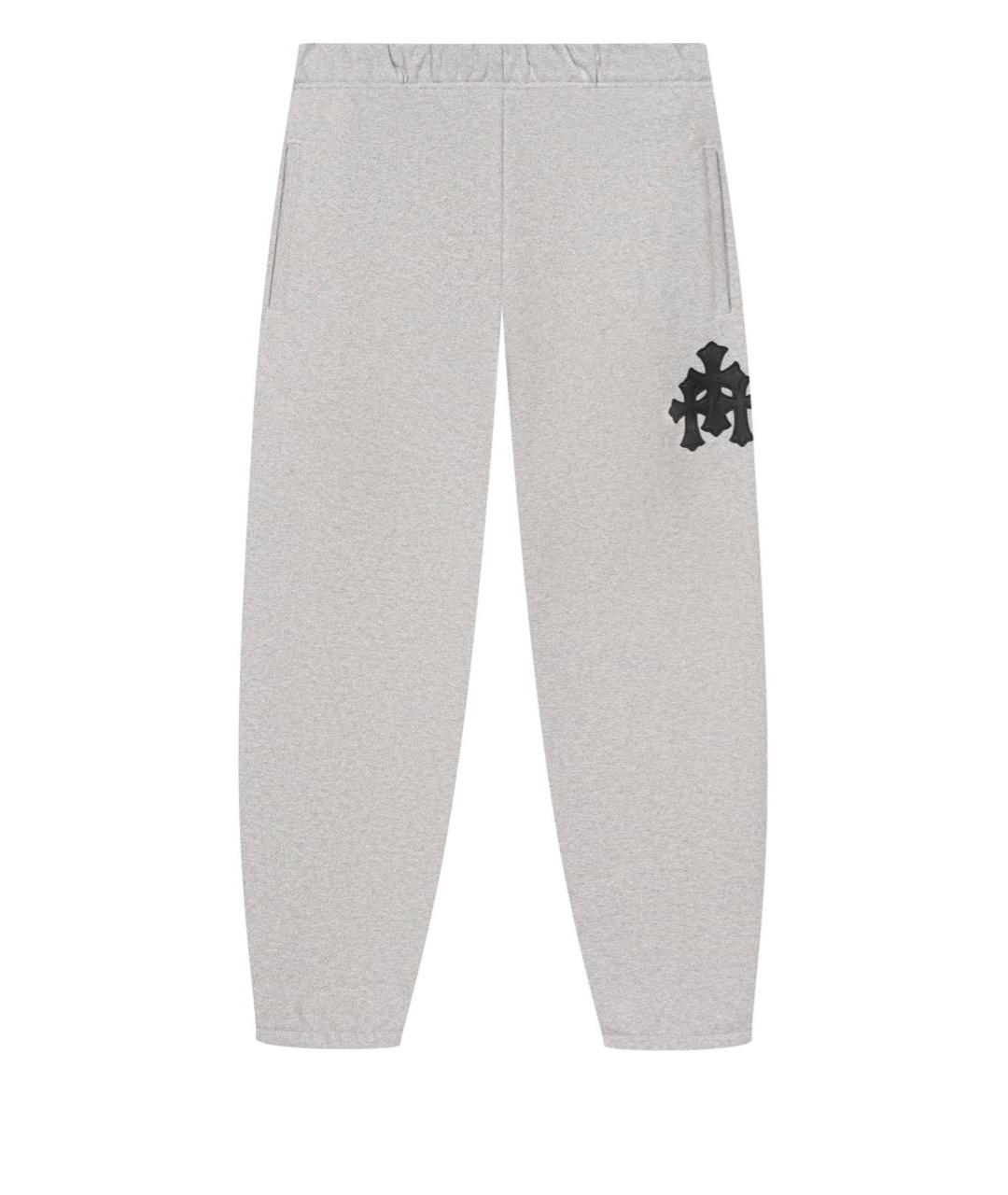 CHROME HEARTS Серые хлопковые повседневные брюки, фото 5