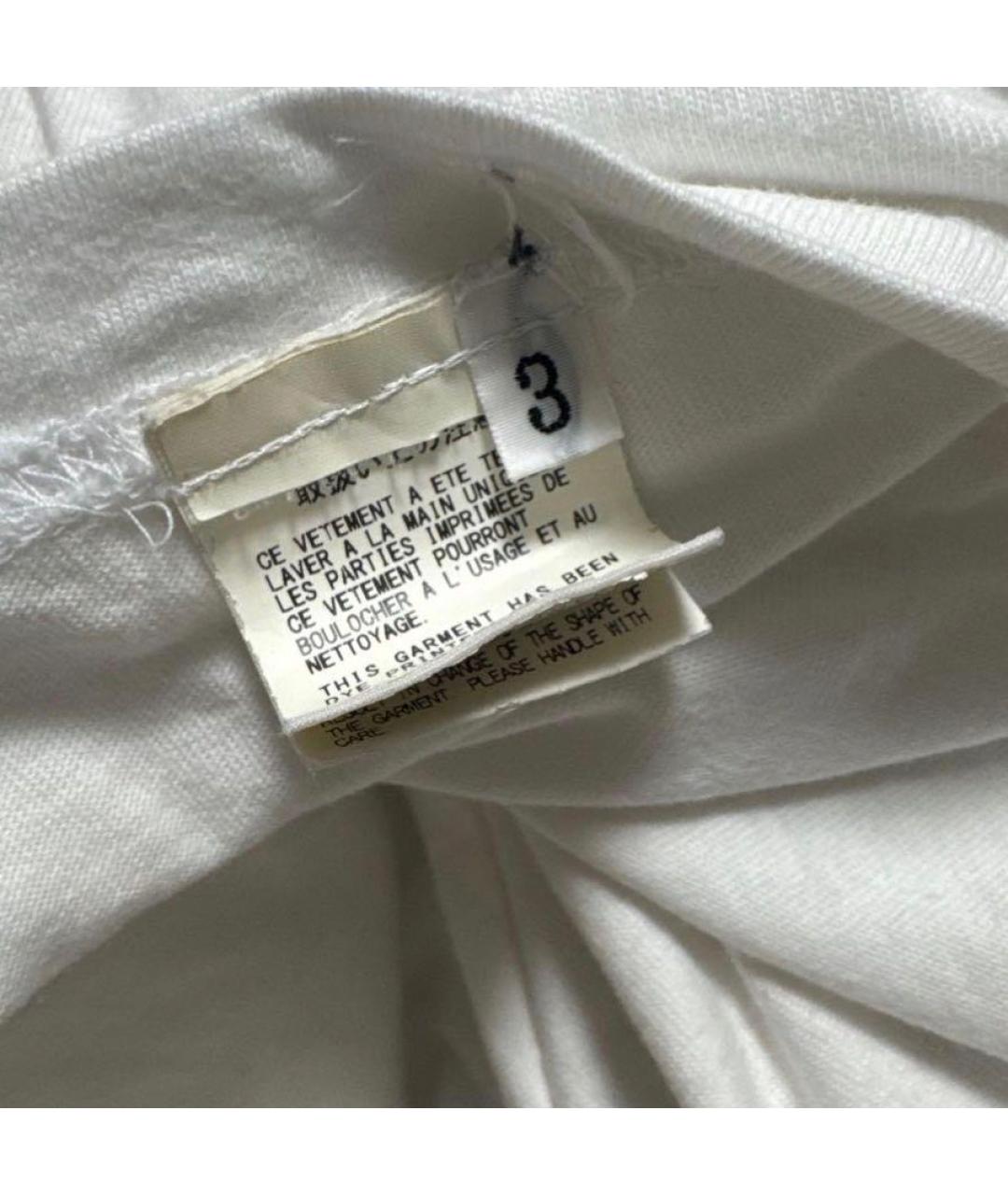 YOHJI YAMAMOTO Белая хлопковая футболка, фото 3