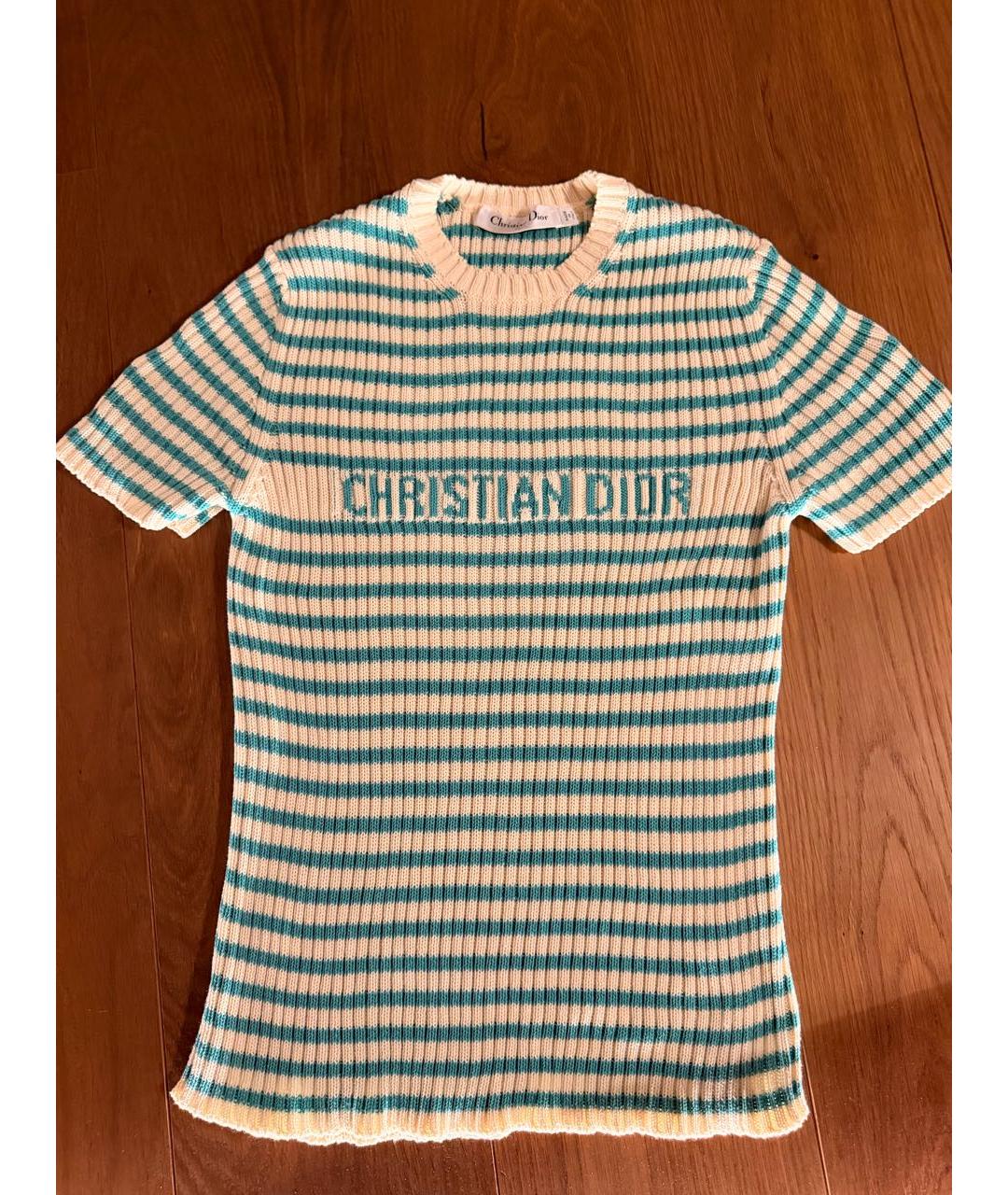 CHRISTIAN DIOR Бирюзовая футболка, фото 7