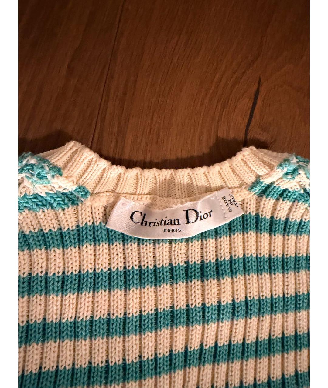 CHRISTIAN DIOR Бирюзовая футболка, фото 6