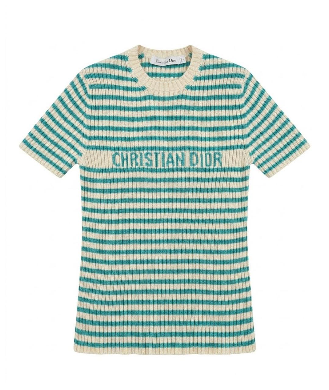 CHRISTIAN DIOR Бирюзовая футболка, фото 1
