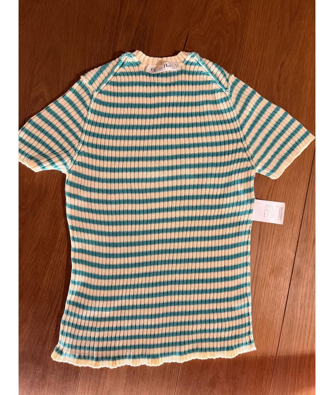 CHRISTIAN DIOR Бирюзовая футболка, фото 4