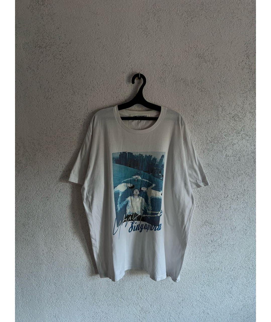 YOHJI YAMAMOTO Белая хлопковая футболка, фото 4