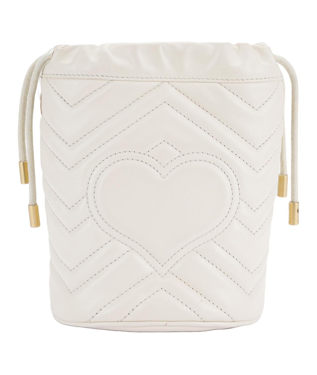 GUCCI Белая кожаная сумка через плечо, фото 3