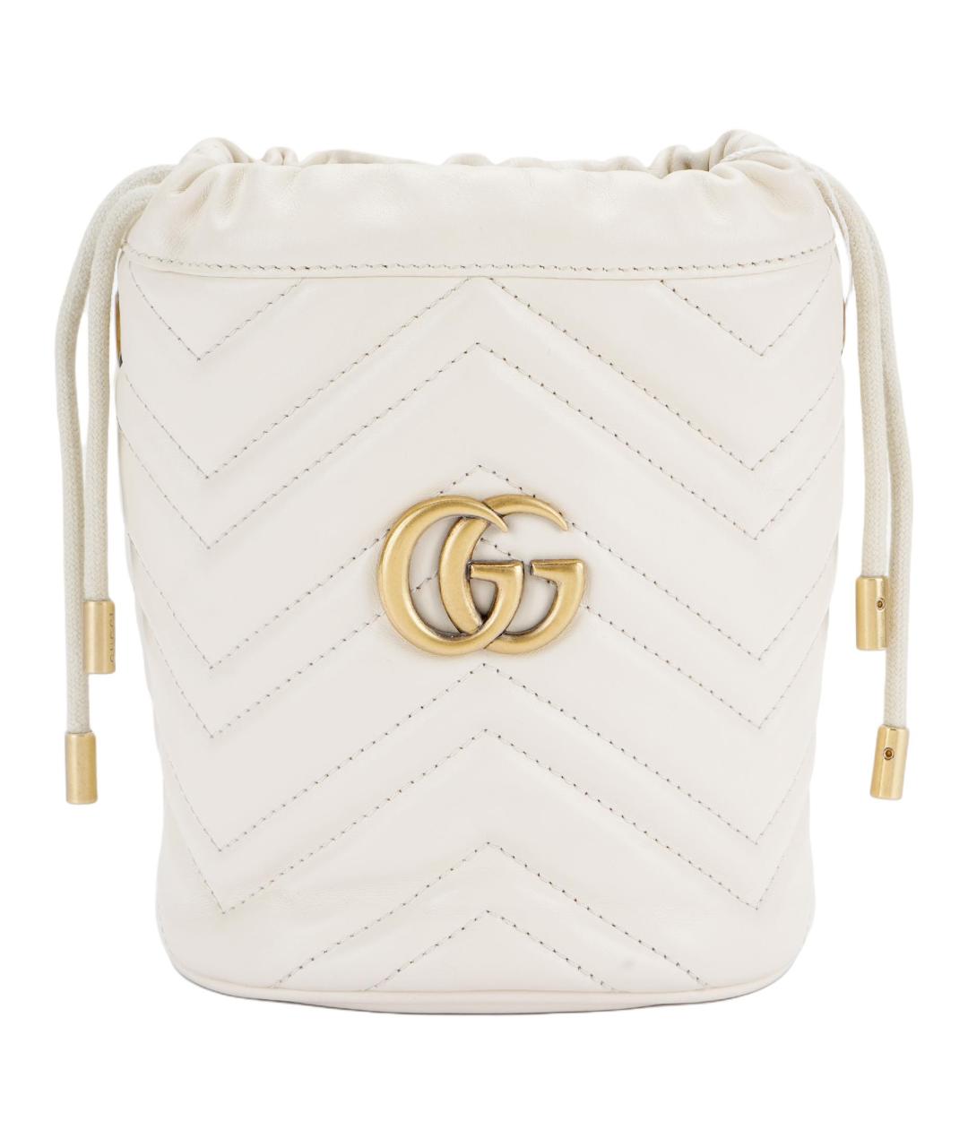 GUCCI Белая кожаная сумка через плечо, фото 1